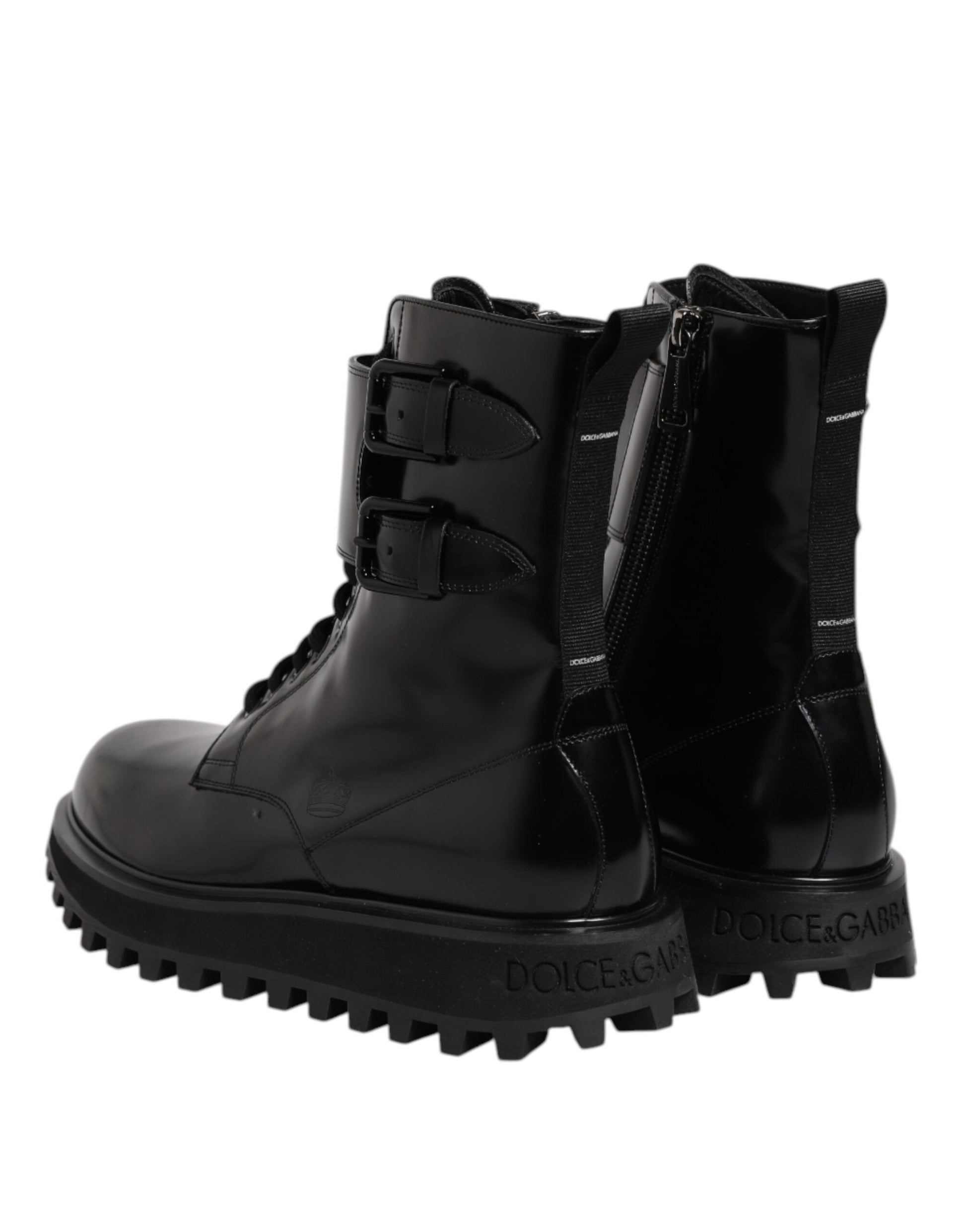 Dolce & Gabbana Black Lace Up Boots for Men additional view