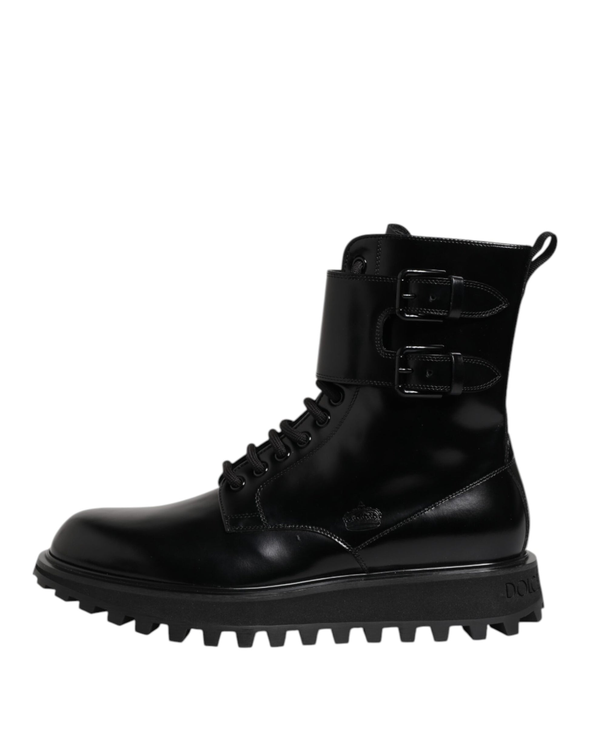 Dolce & Gabbana Black Lace Up Boots for Men additional view