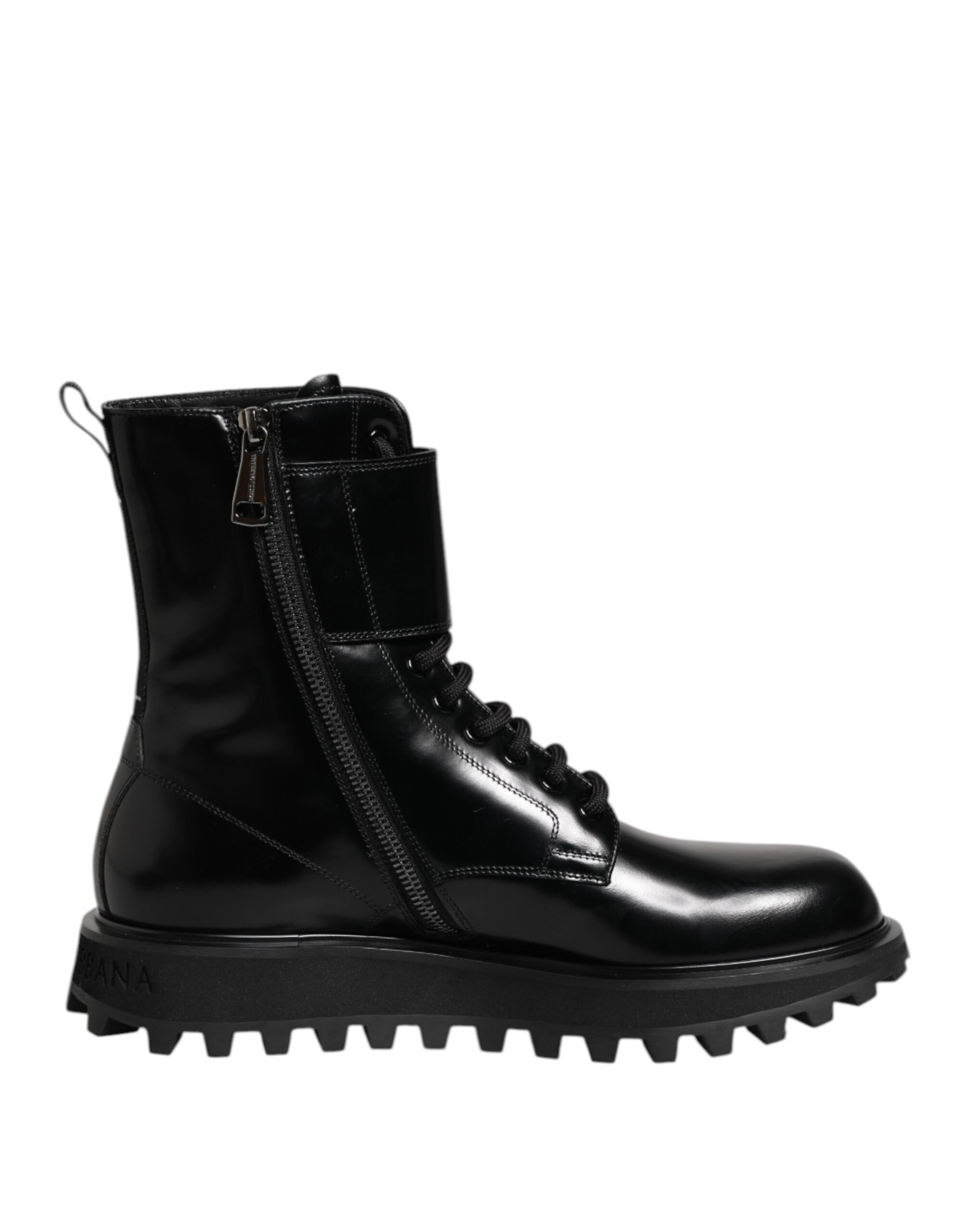 Dolce & Gabbana Black Lace Up Boots for Men additional view