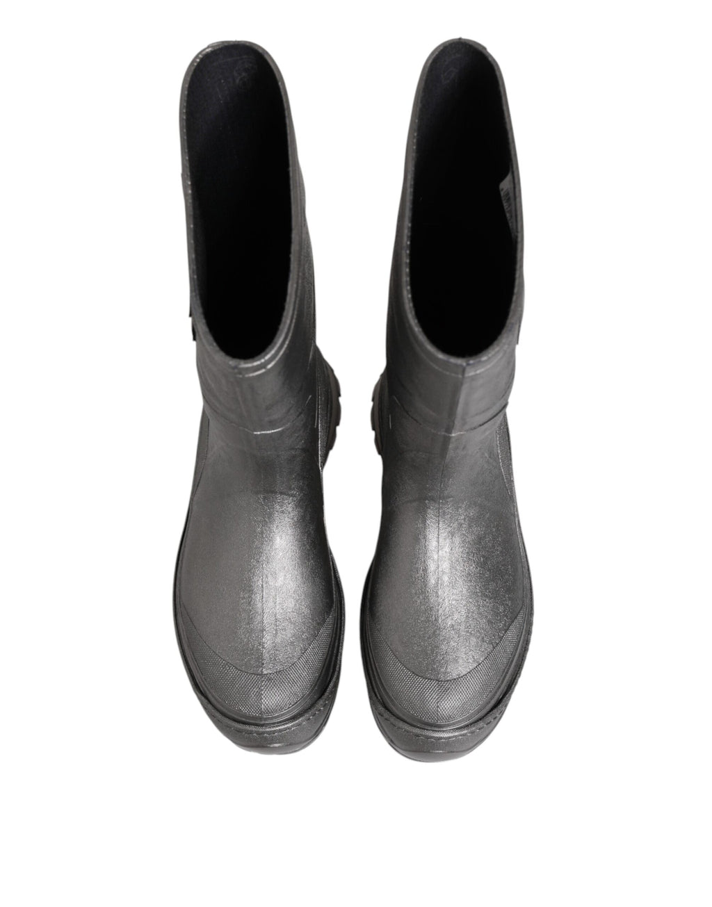 Dolce & Gabbana Bottes de pluie métallisées argentées à enfiler