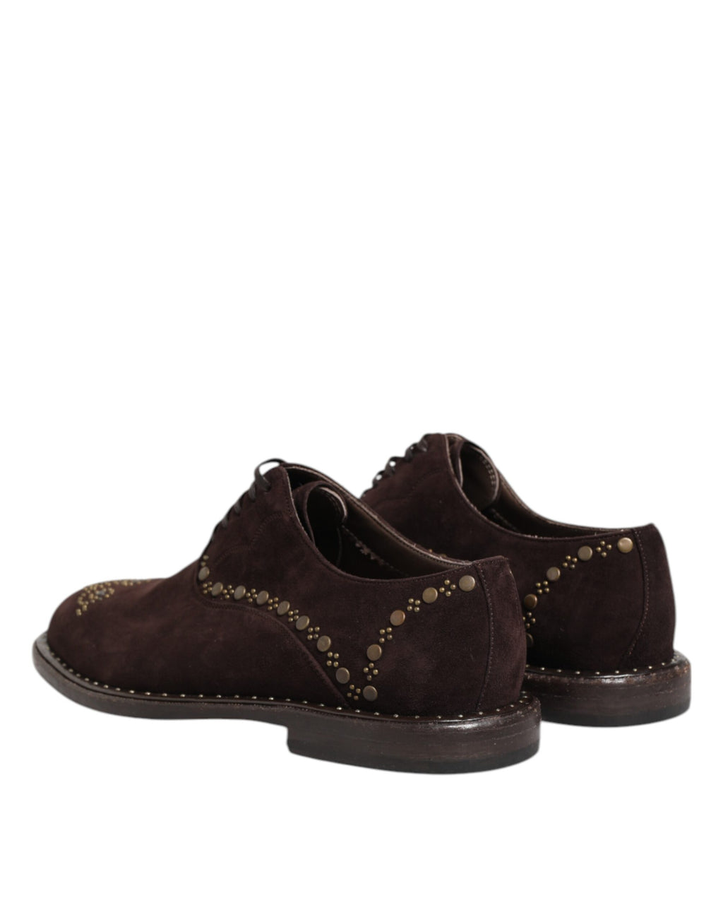 Chaussures habillées Richelieu Dolce & Gabbana en velours marron à lacets