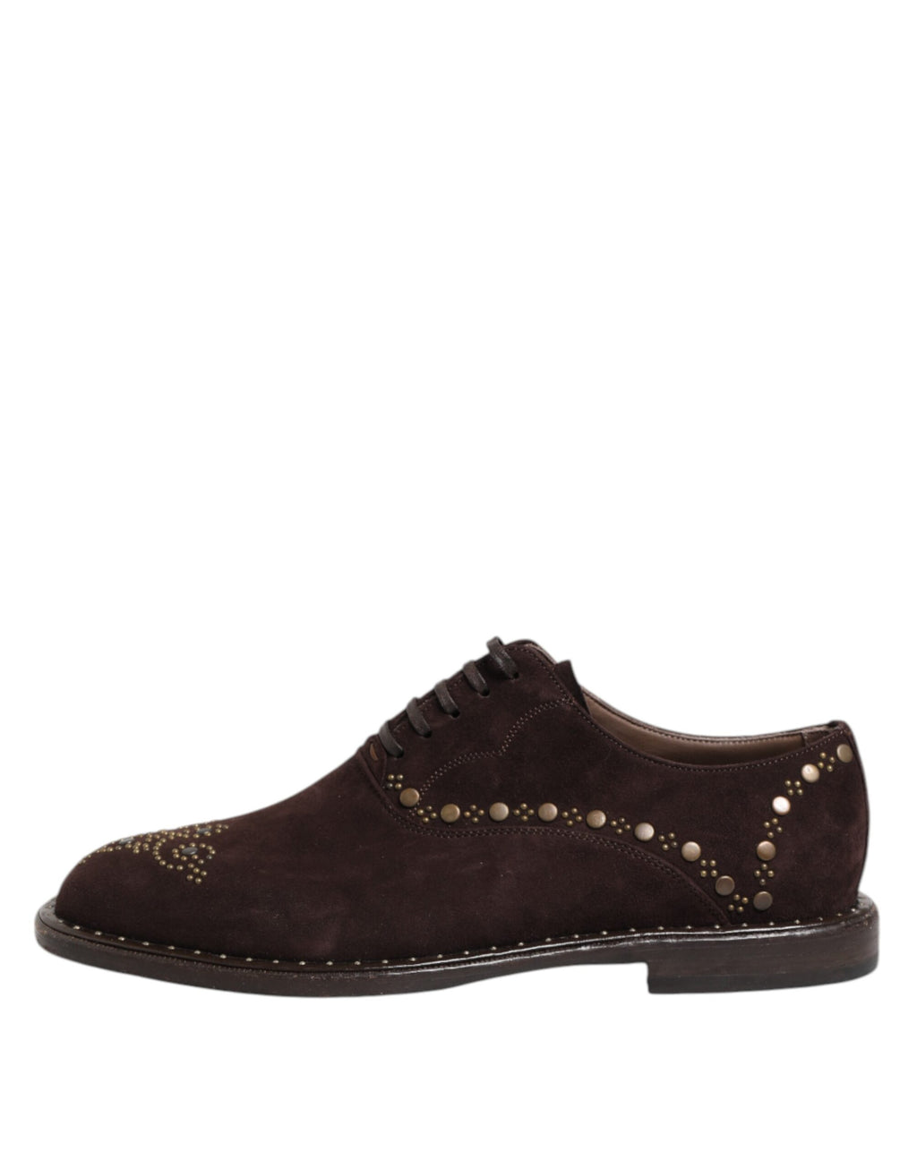 Chaussures habillées Richelieu Dolce & Gabbana en velours marron à lacets