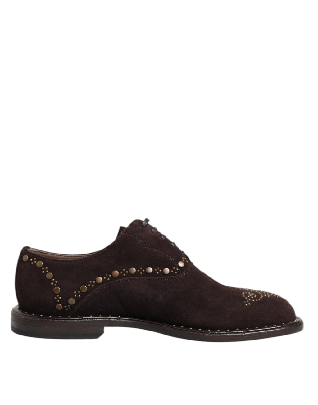 Chaussures habillées Richelieu Dolce & Gabbana en velours marron à lacets