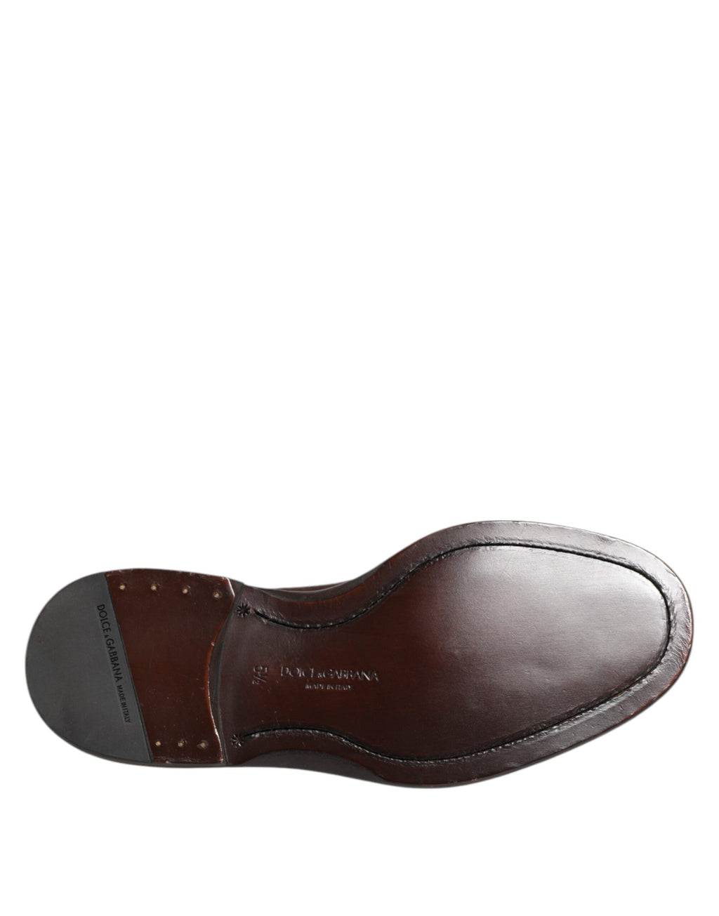 Chaussures habillées Richelieu Dolce & Gabbana en velours marron à lacets