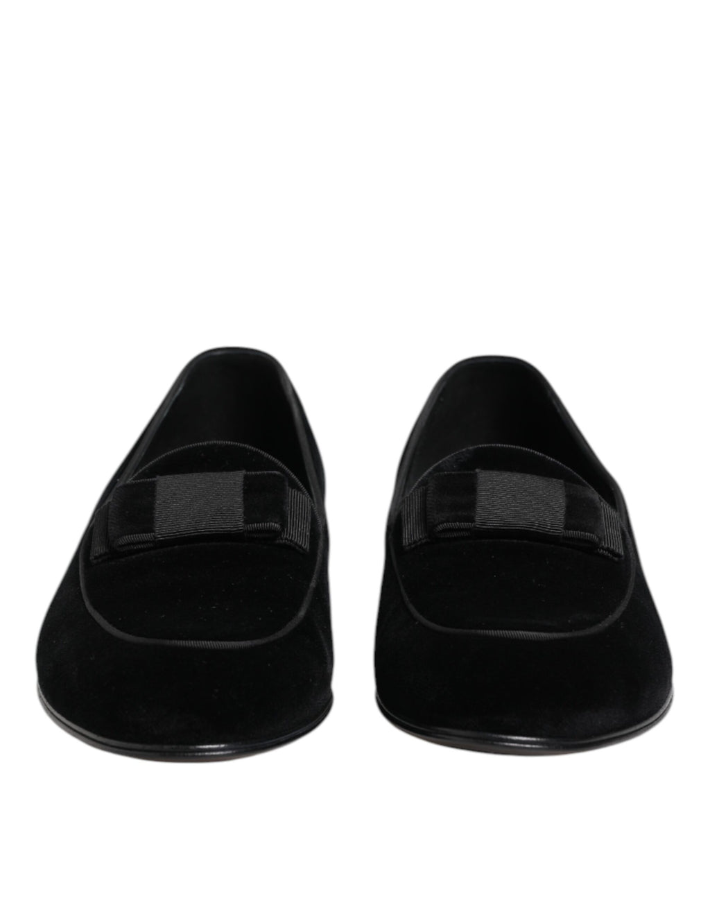 Mocassins en velours noir Dolce & Gabbana Chaussures de soirée habillées pour hommes