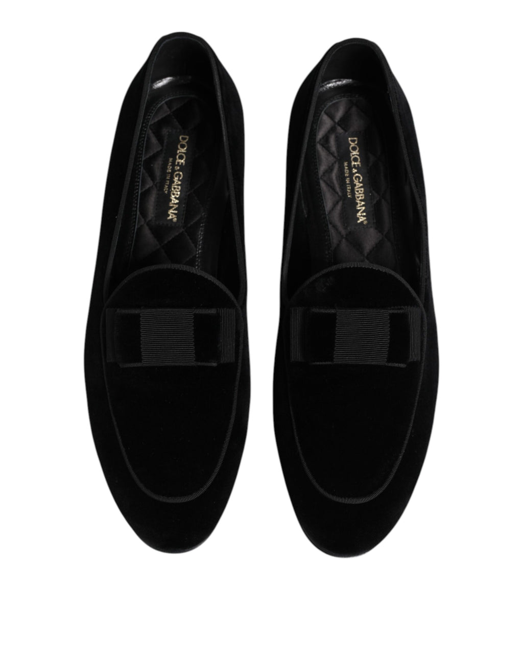 Mocassins en velours noir Dolce & Gabbana Chaussures de soirée habillées pour hommes
