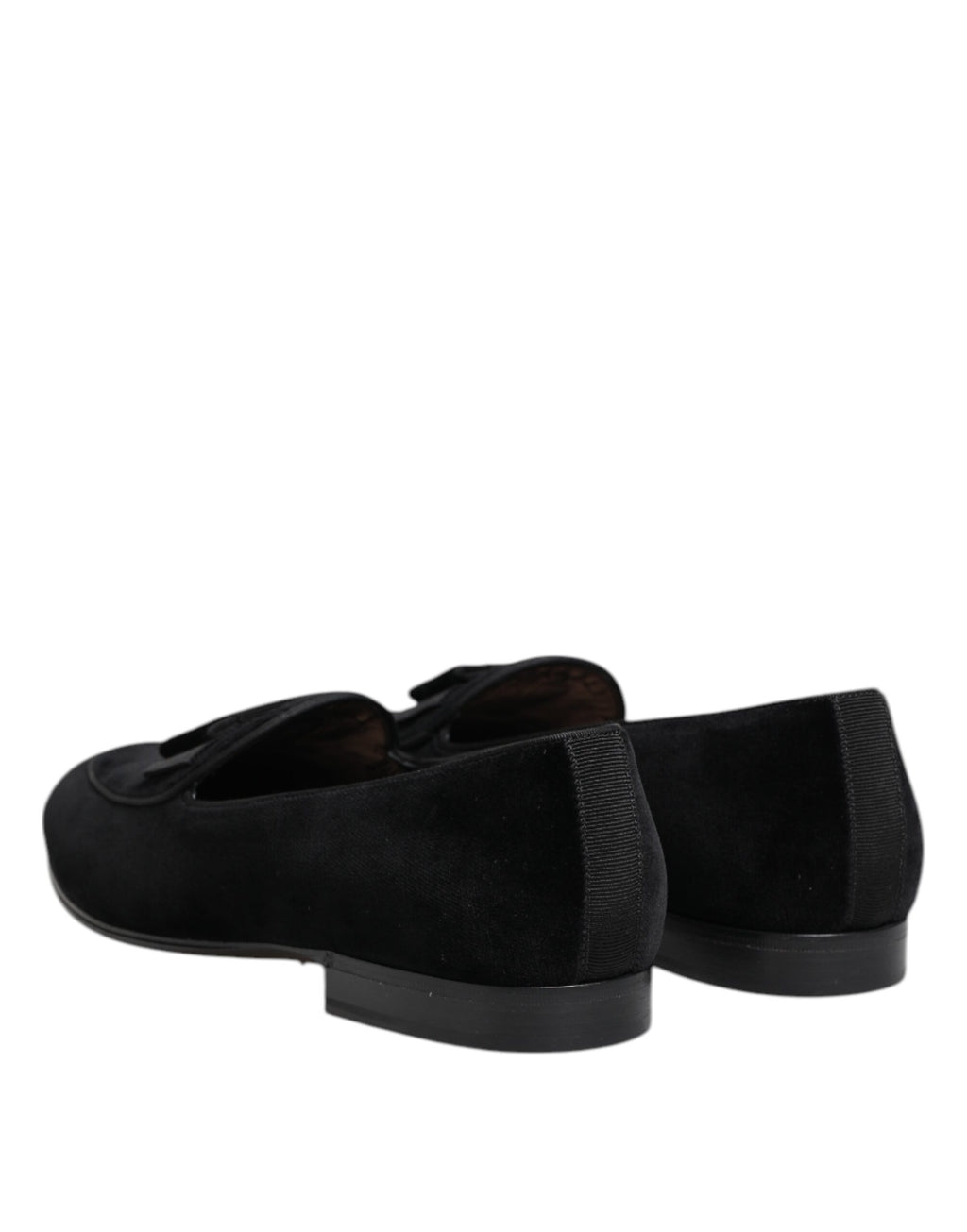 Mocassins en velours noir Dolce & Gabbana Chaussures de soirée habillées pour hommes