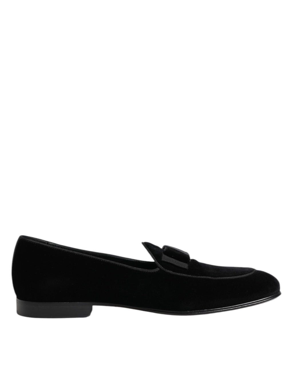 Mocassins en velours noir Dolce & Gabbana Chaussures de soirée habillées pour hommes