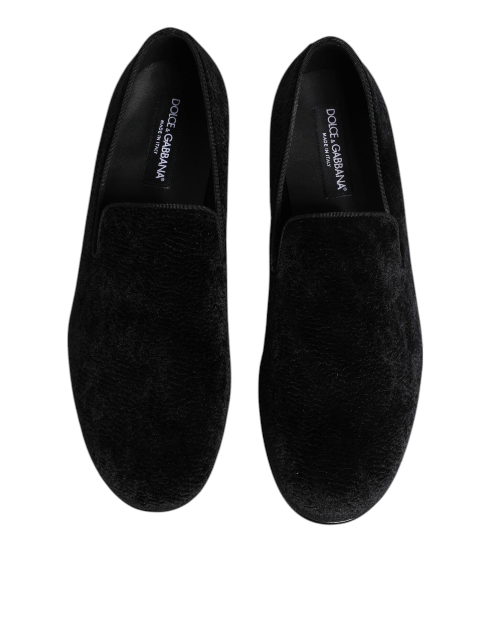 Dolce & Gabbana Black Slip On Loafers for Men detail view