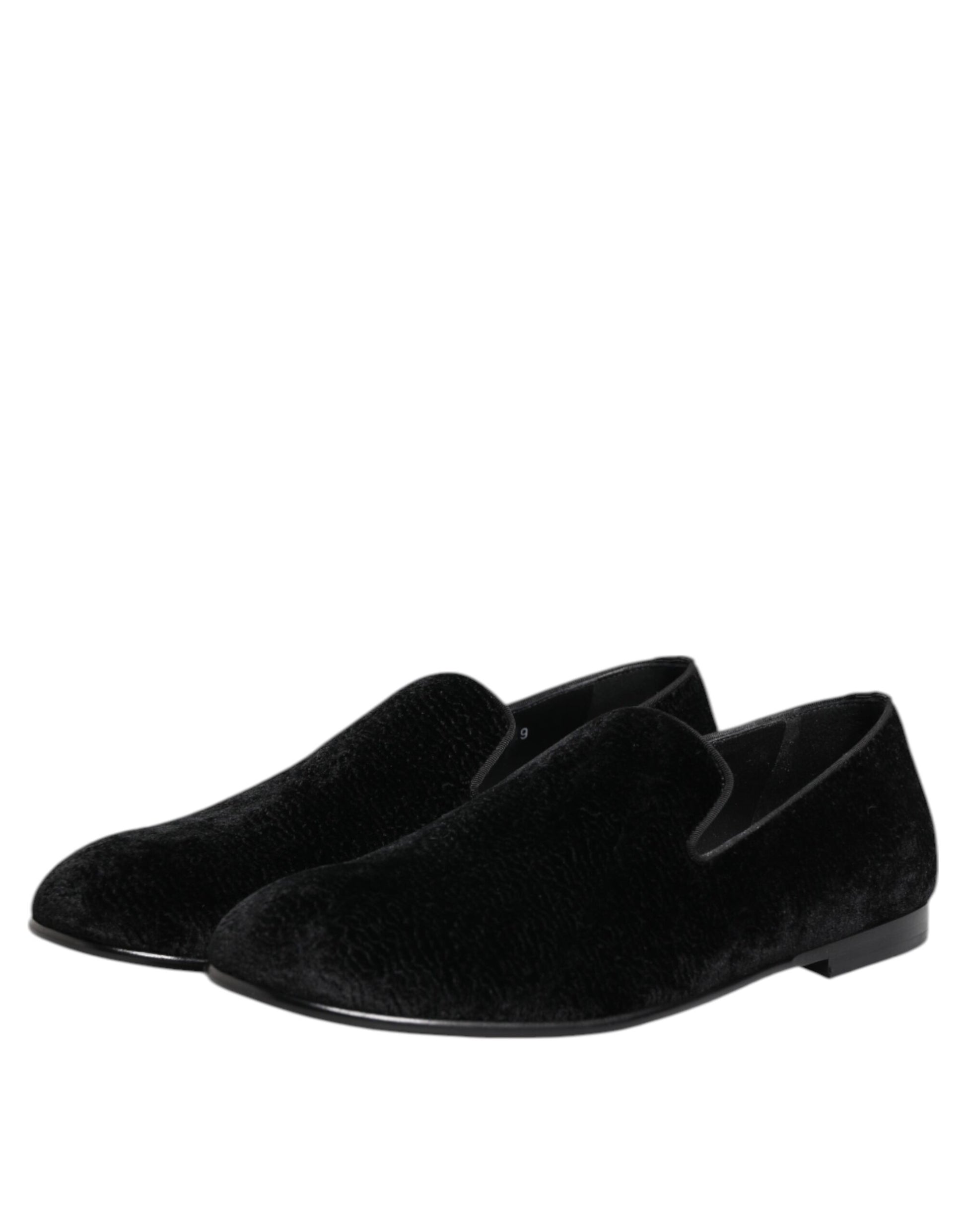 Dolce & Gabbana Black Slip On Loafers for Men side view