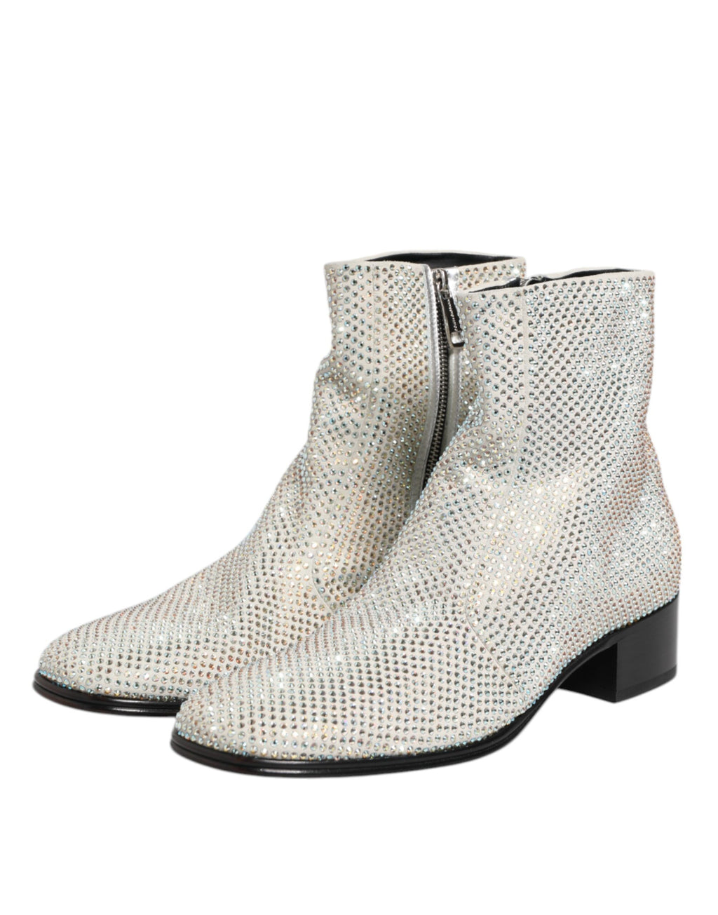 Dolce & Gabbana White Chelsea Boots for Men side view
