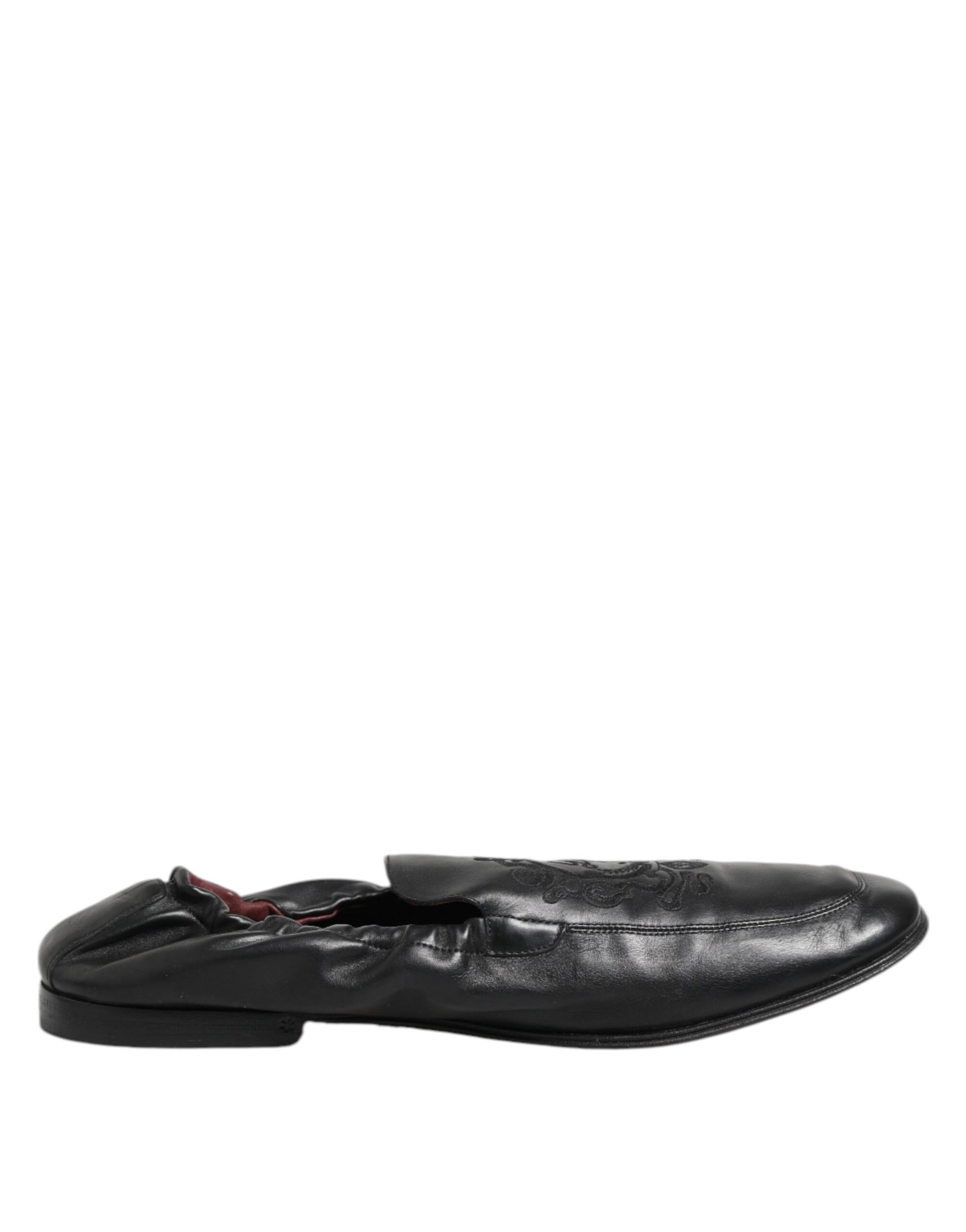 Dolce & Gabbana Black Slip On Loafers for Men