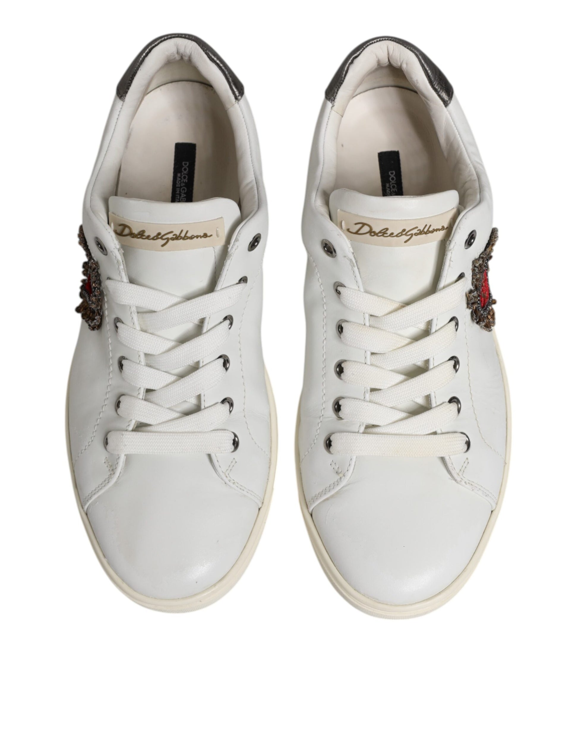 Dolce & Gabbana White Low Top Sneakers for Men detail view