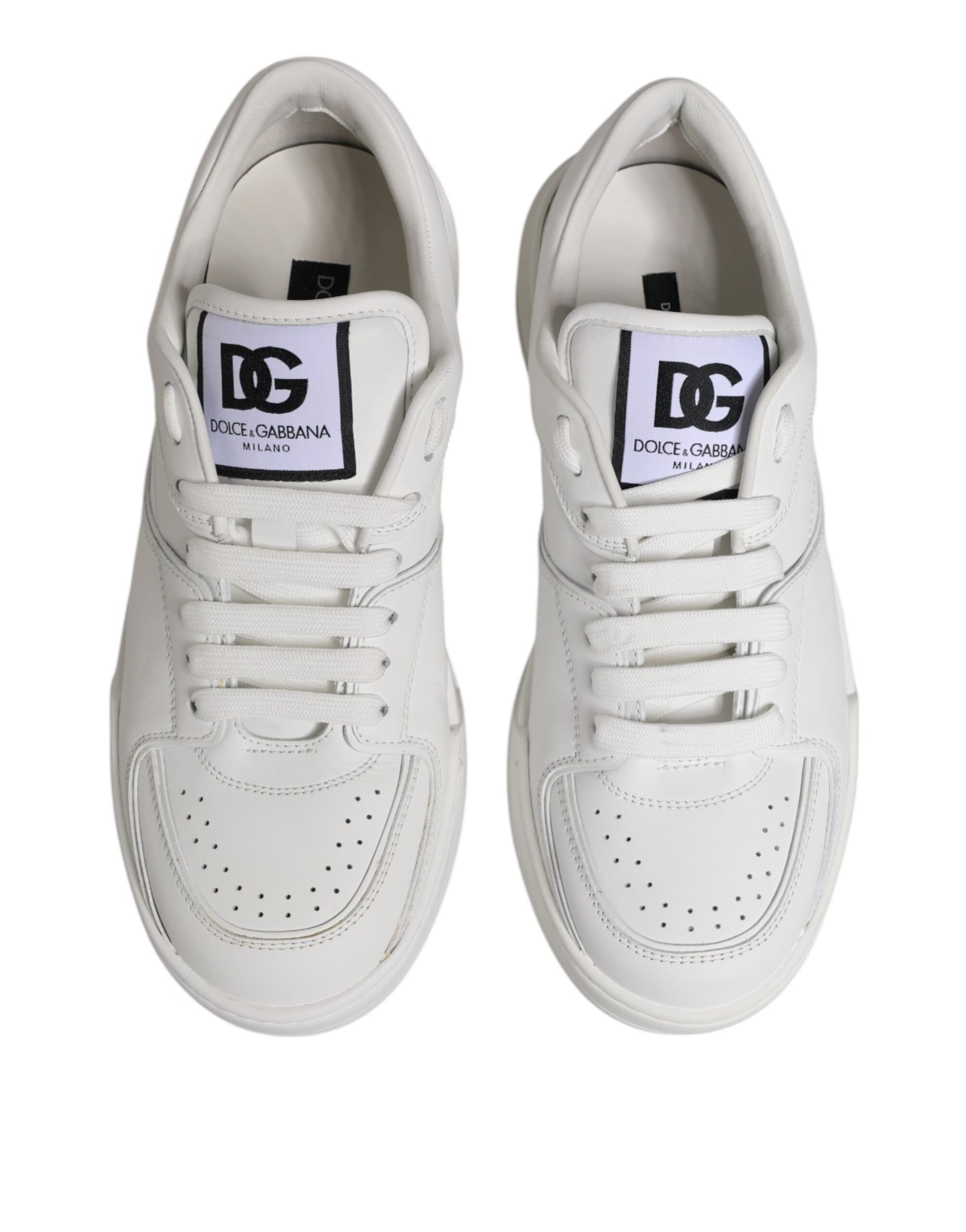 Dolce & Gabbana White Low Top Sneakers for Men detail view