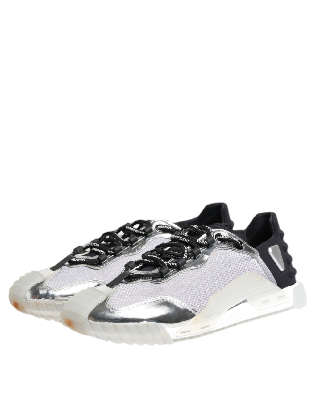 Dolce & Gabbana Silver Low Top Sneakers for Men side view