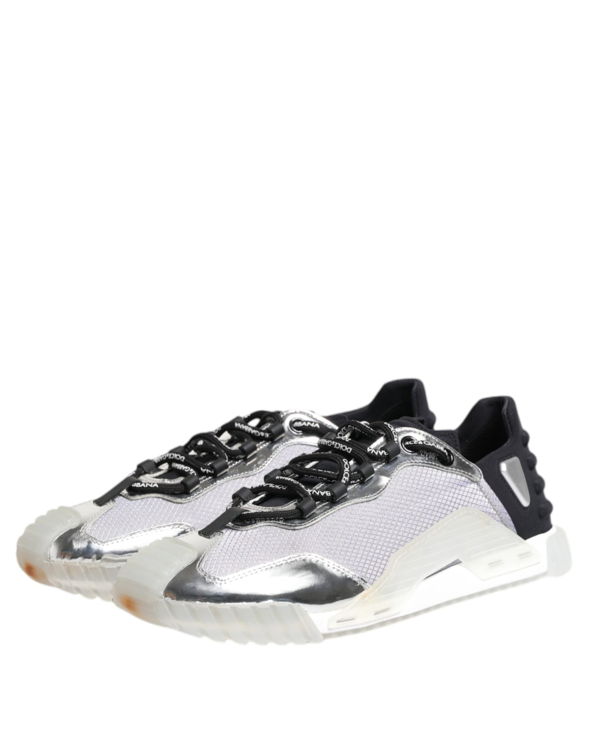 Dolce & Gabbana Silver Low Top Sneakers for Men side view