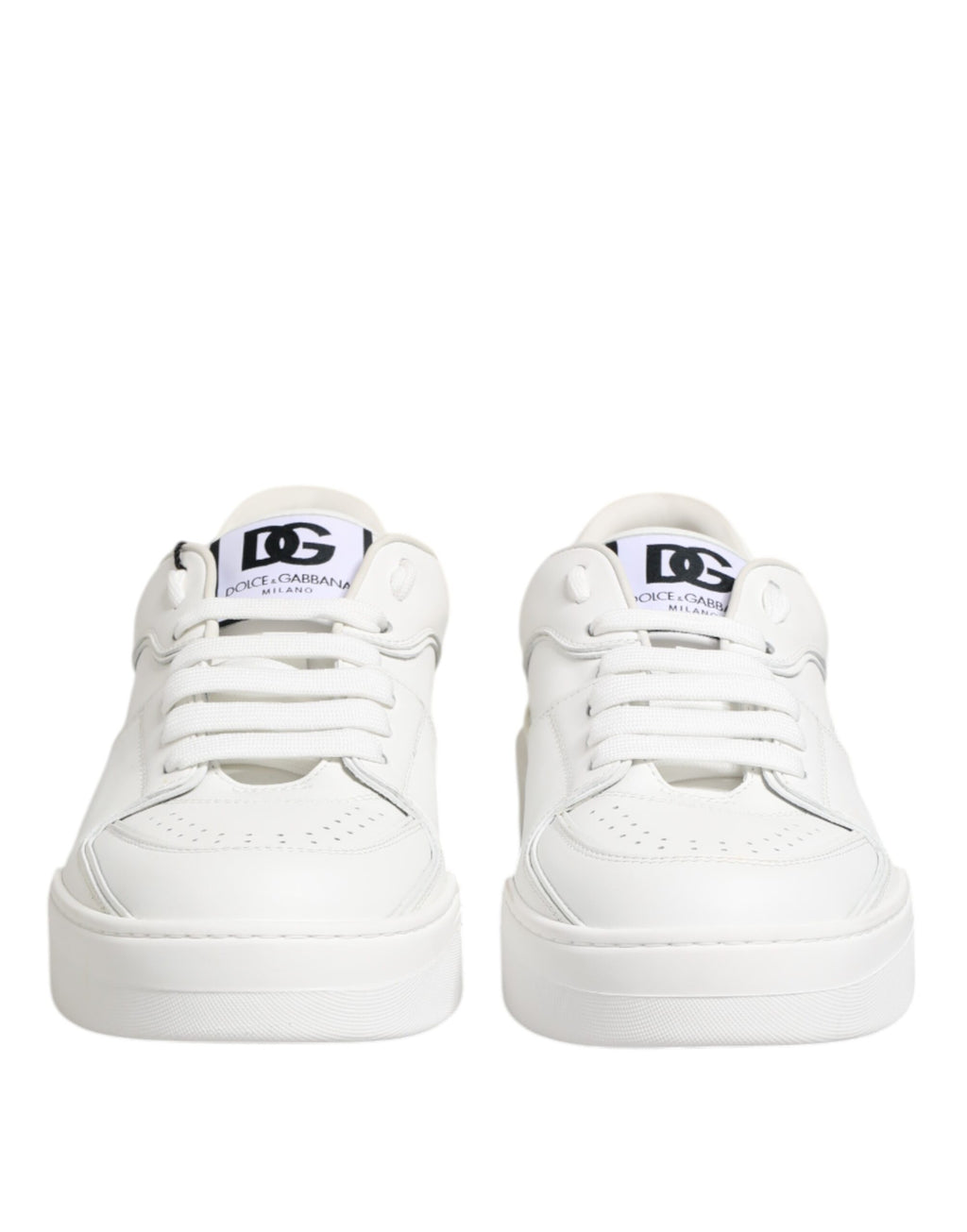 Chaussures basses Dolce & Gabbana Miami en cuir blanc