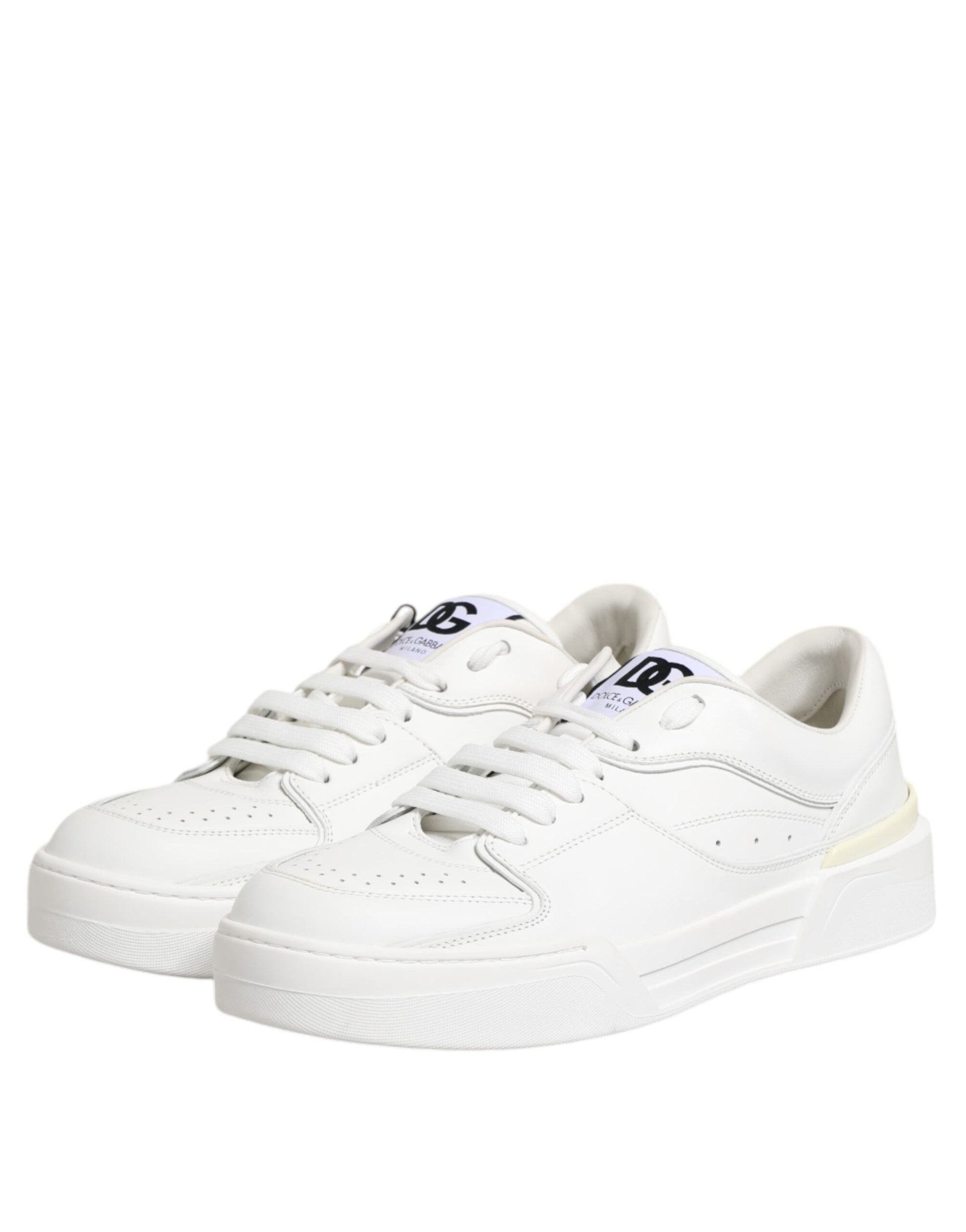 Chaussures basses Dolce & Gabbana Miami en cuir blanc