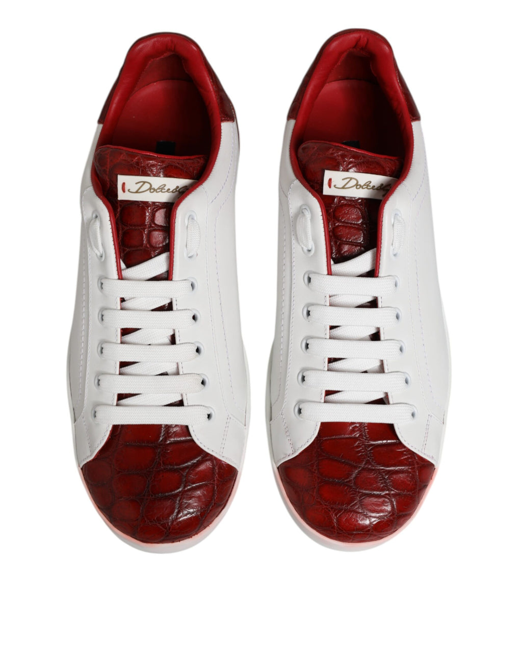 Dolce & Gabbana White Low Top Sneakers for Men detail view