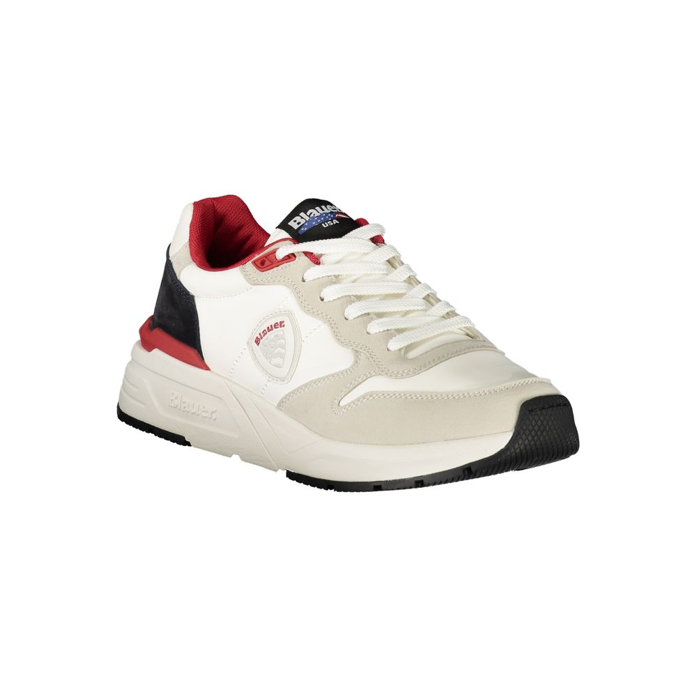 Blauer Baskets montantes homme en polyuréthane blanc