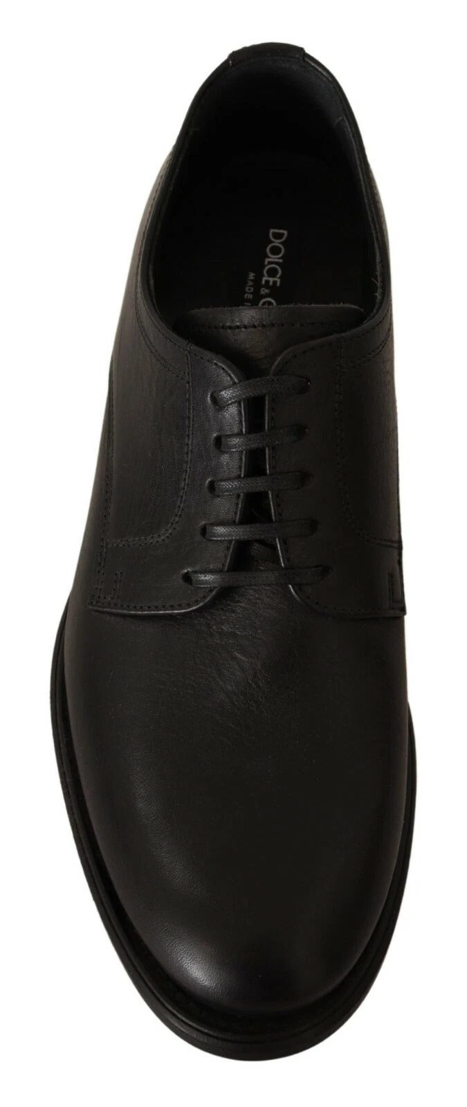 Chaussures Richelieu Homme Habillées en Cuir Noir à Lacets Dolce & Gabbana