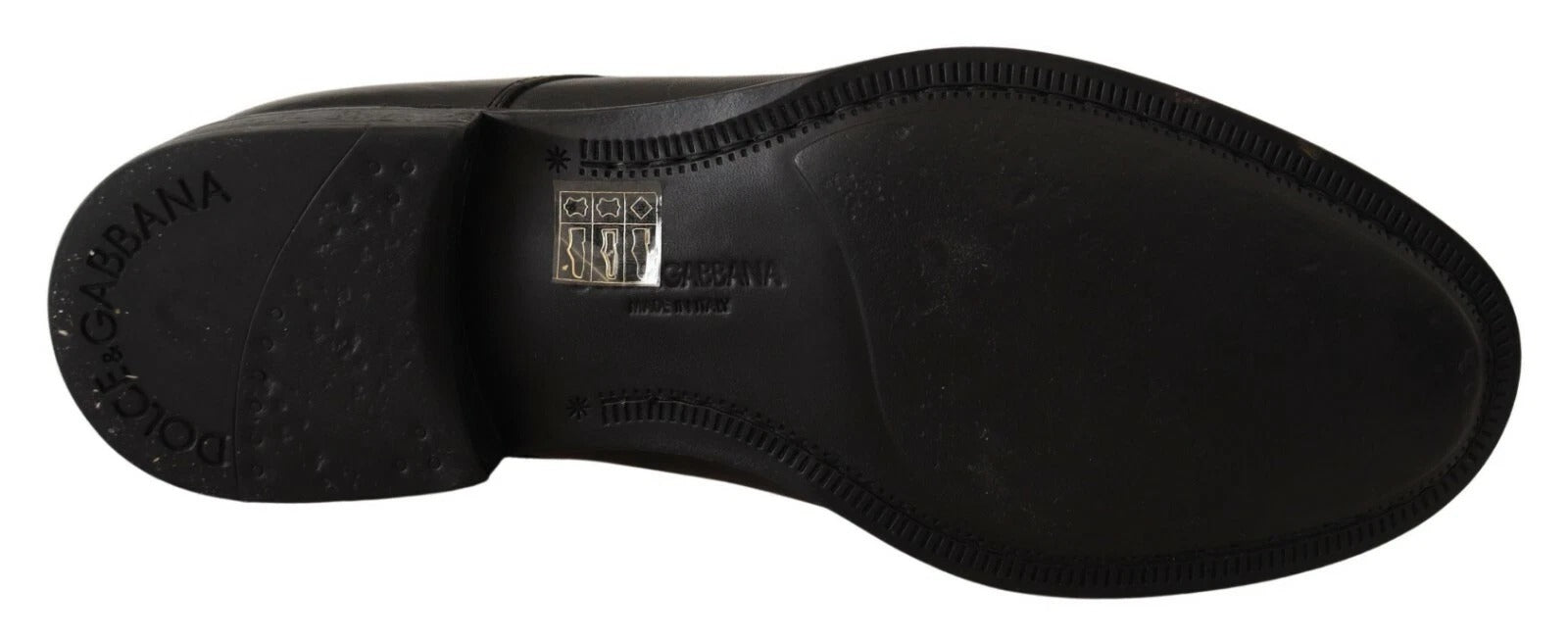 Chaussures Richelieu Homme Habillées en Cuir Noir à Lacets Dolce & Gabbana