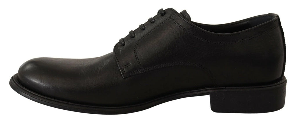 Chaussures Richelieu Homme Habillées en Cuir Noir à Lacets Dolce & Gabbana