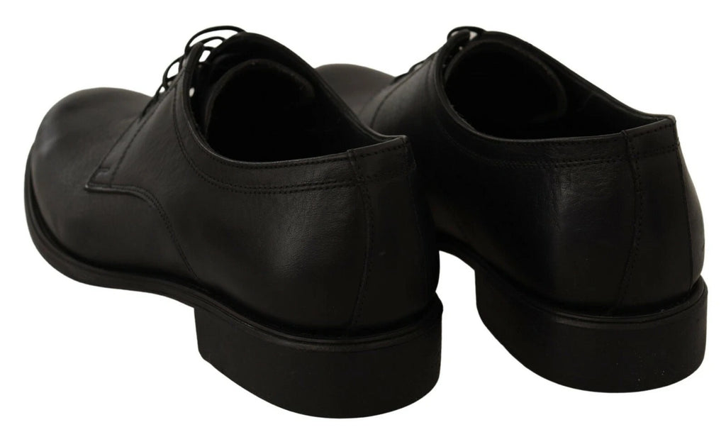 Chaussures Richelieu Homme Habillées en Cuir Noir à Lacets Dolce & Gabbana