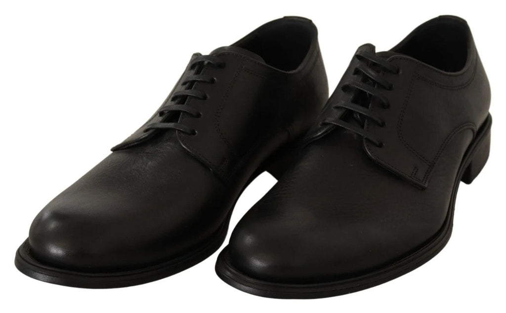 Chaussures Richelieu Homme Habillées en Cuir Noir à Lacets Dolce & Gabbana