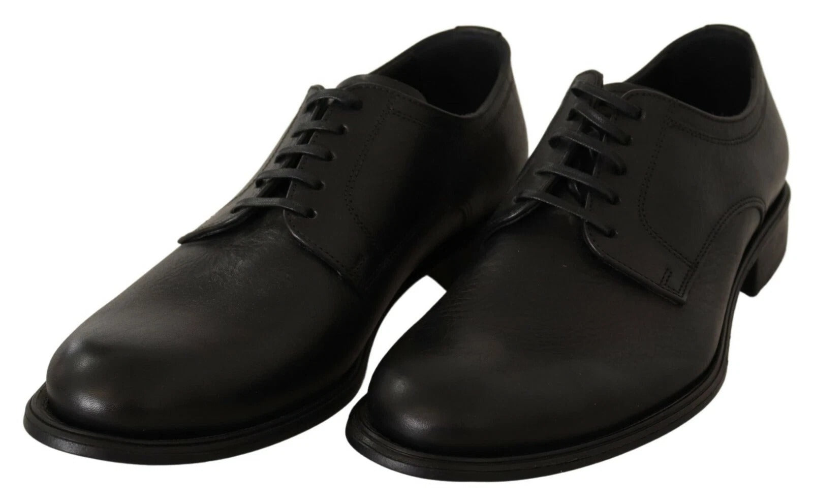 Chaussures Richelieu Homme Habillées en Cuir Noir à Lacets Dolce & Gabbana