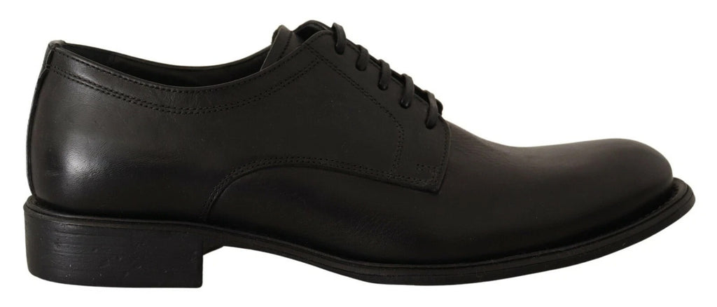 Chaussures Richelieu Homme Habillées en Cuir Noir à Lacets Dolce & Gabbana