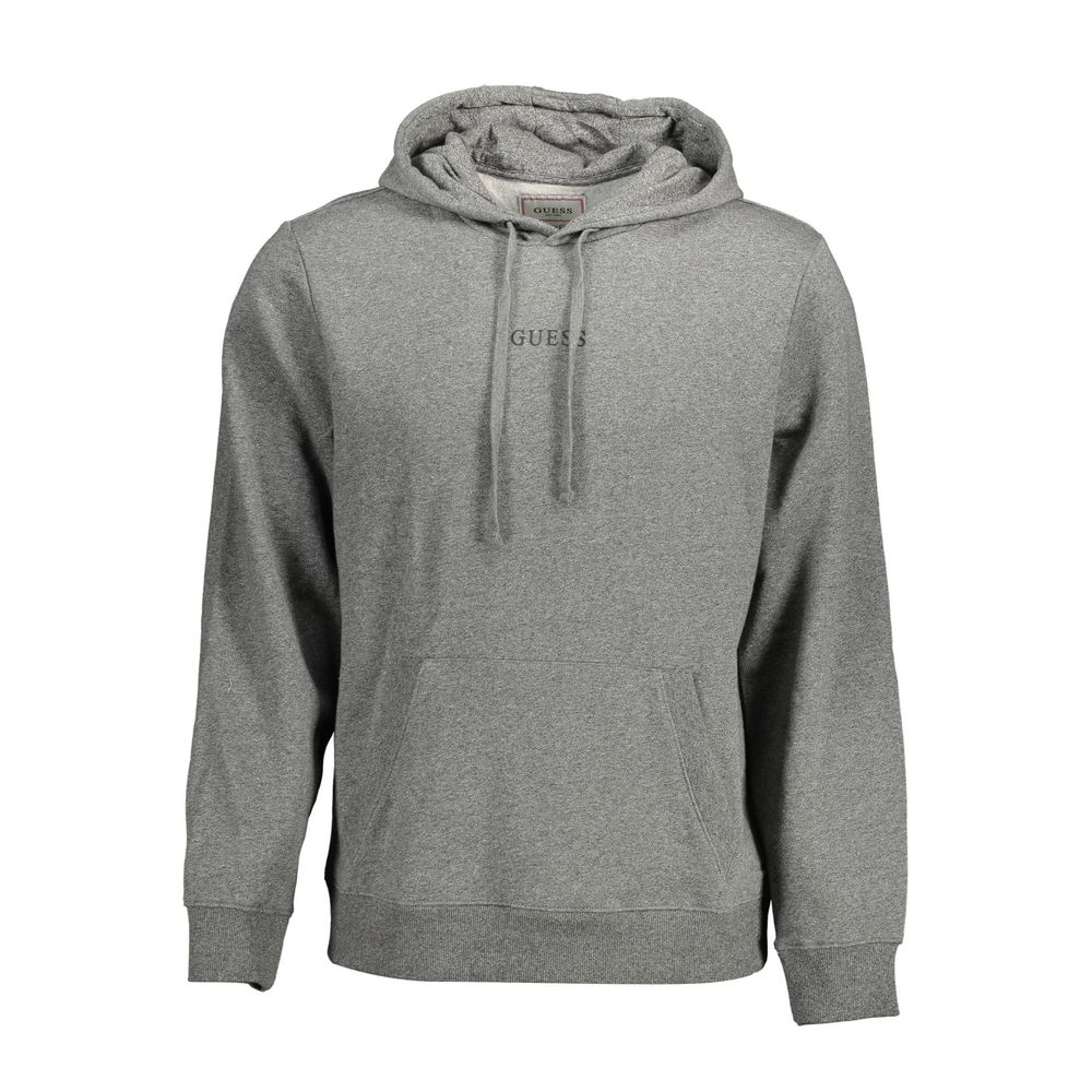 Sweat-shirt homme en coton biologique gris Guess Jeans