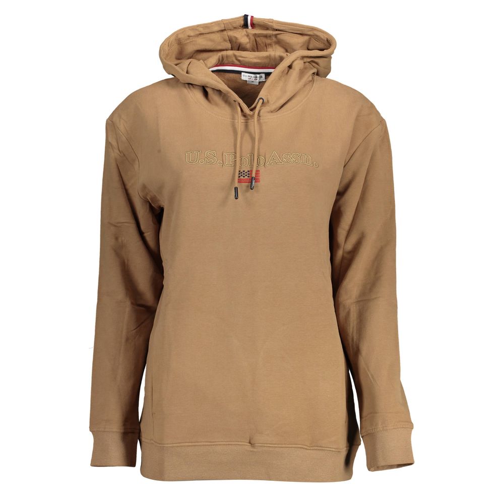 U.S. POLO ASSN. Sweat-shirt marron en coton pour femme