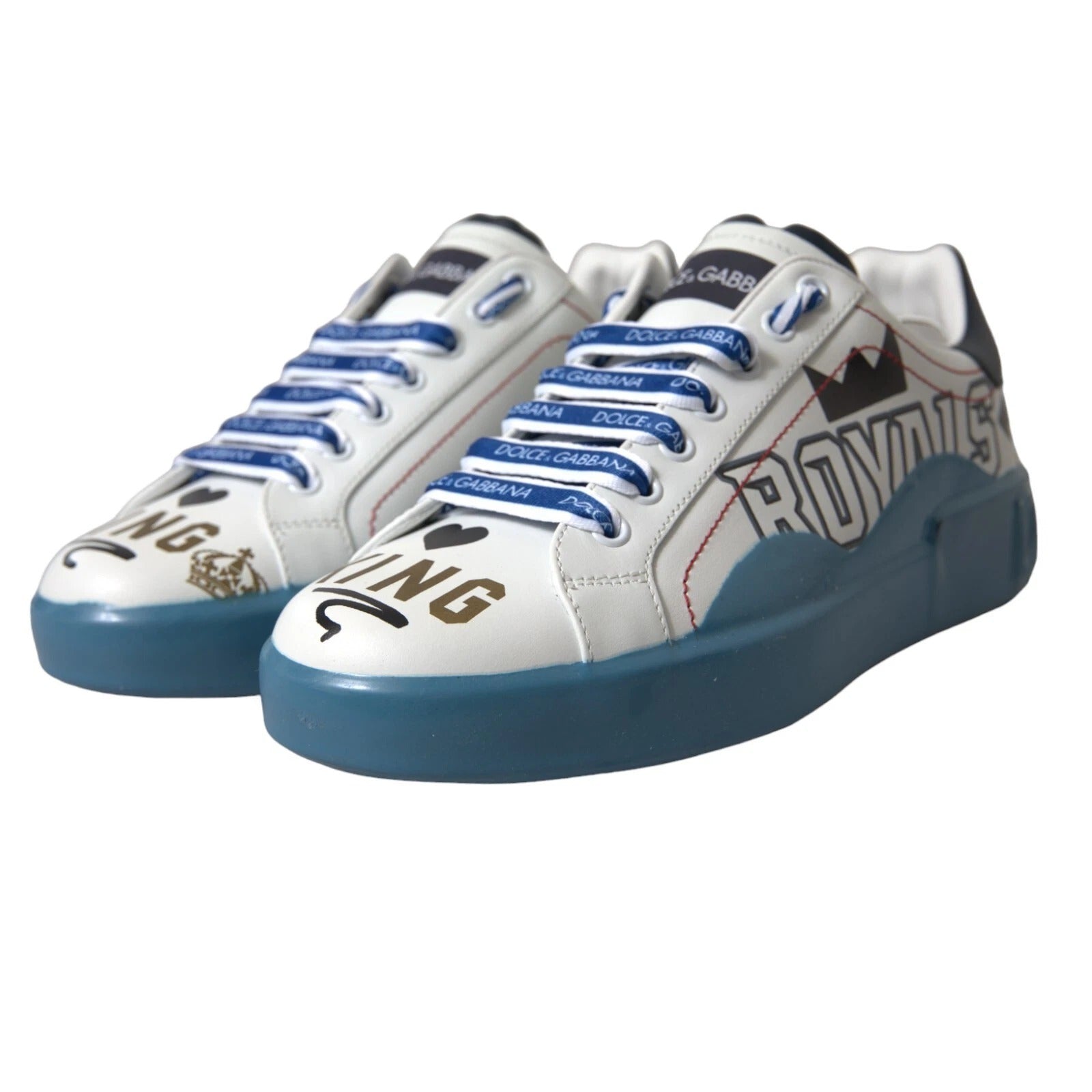 Dolce & Gabbana White Low Top Sneakers for Men detail view