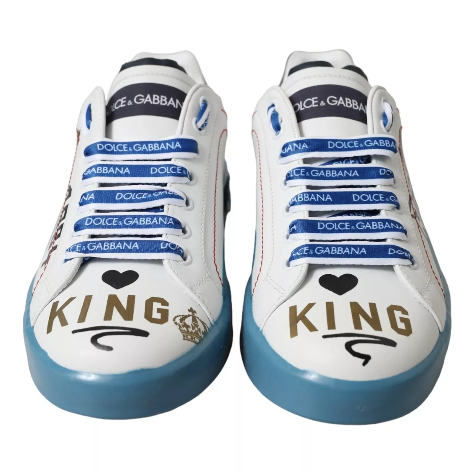Dolce & Gabbana White Low Top Sneakers for Men side view