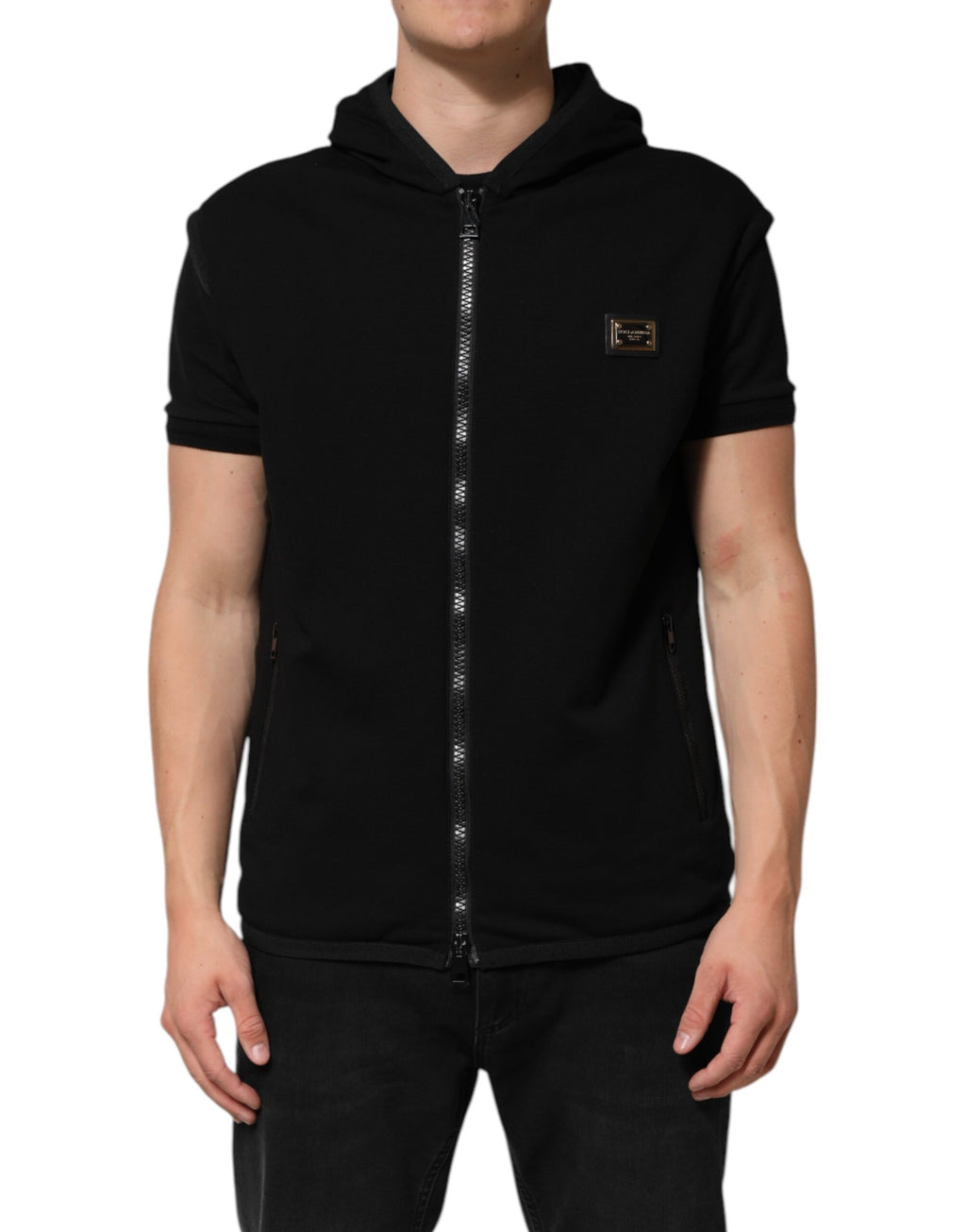 Dolce & Gabbana Black Sleeveless Jacket for Men