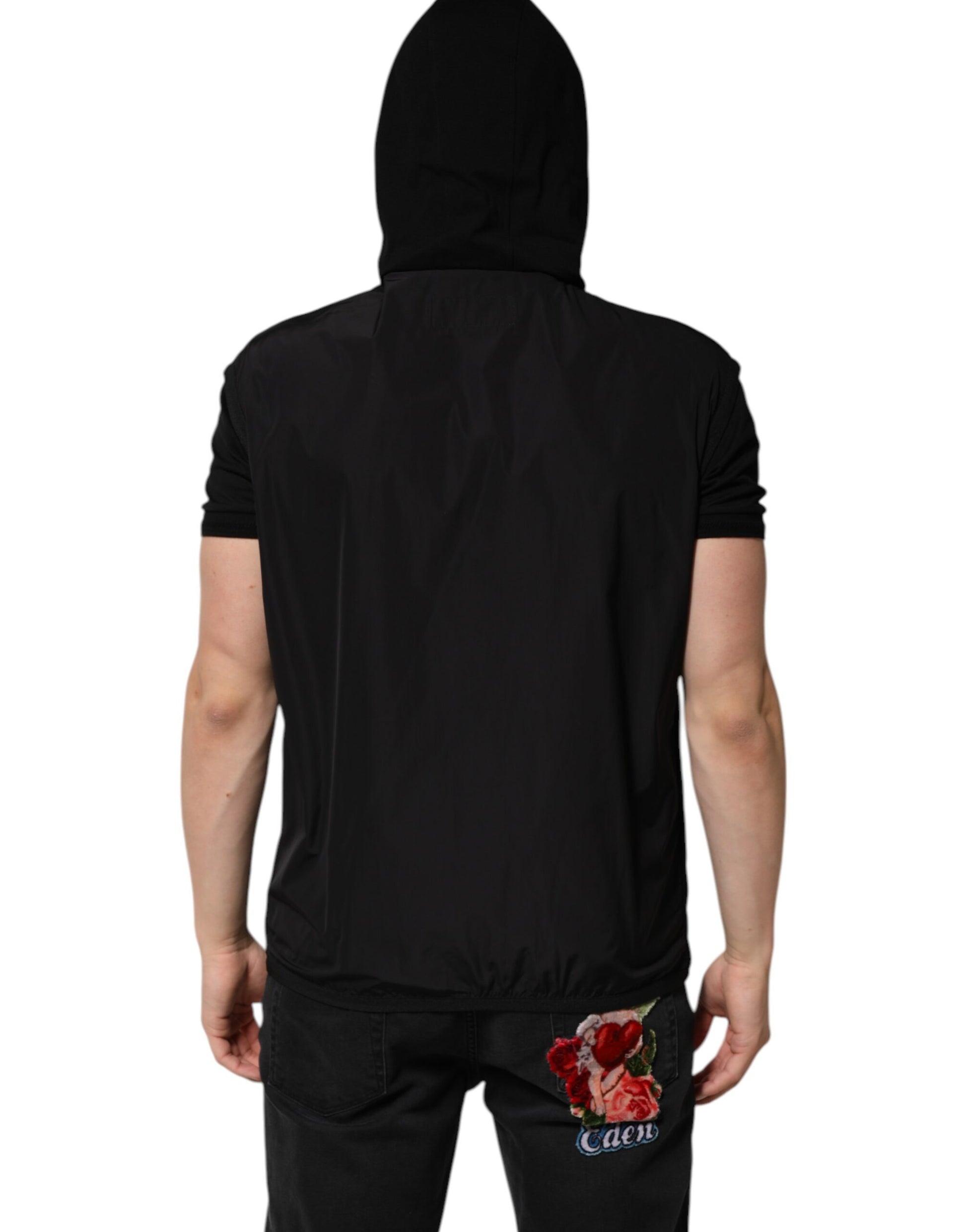 Dolce & Gabbana Black Sleeveless Jacket for Men side view