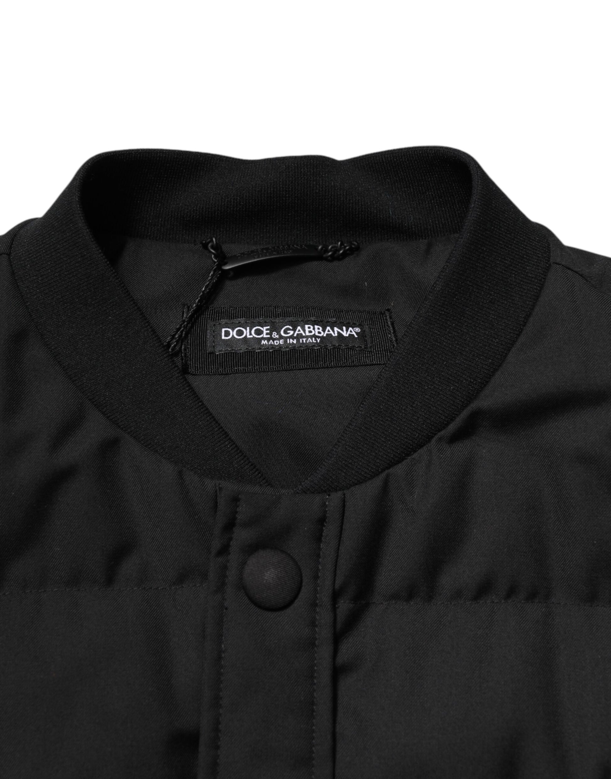 Veste sans manches Dolce & Gabbana noire avec plaque logo