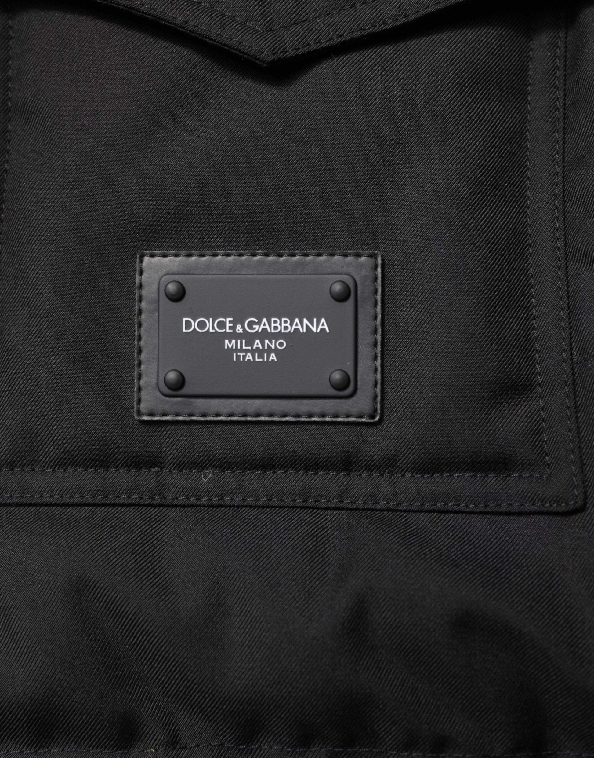 Veste sans manches Dolce & Gabbana noire avec plaque logo