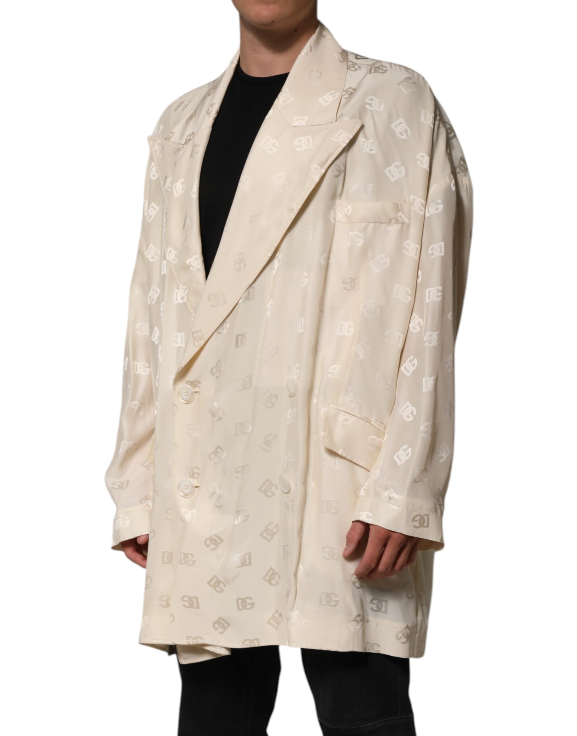 Dolce & Gabbana Beige Coat for Men detail view