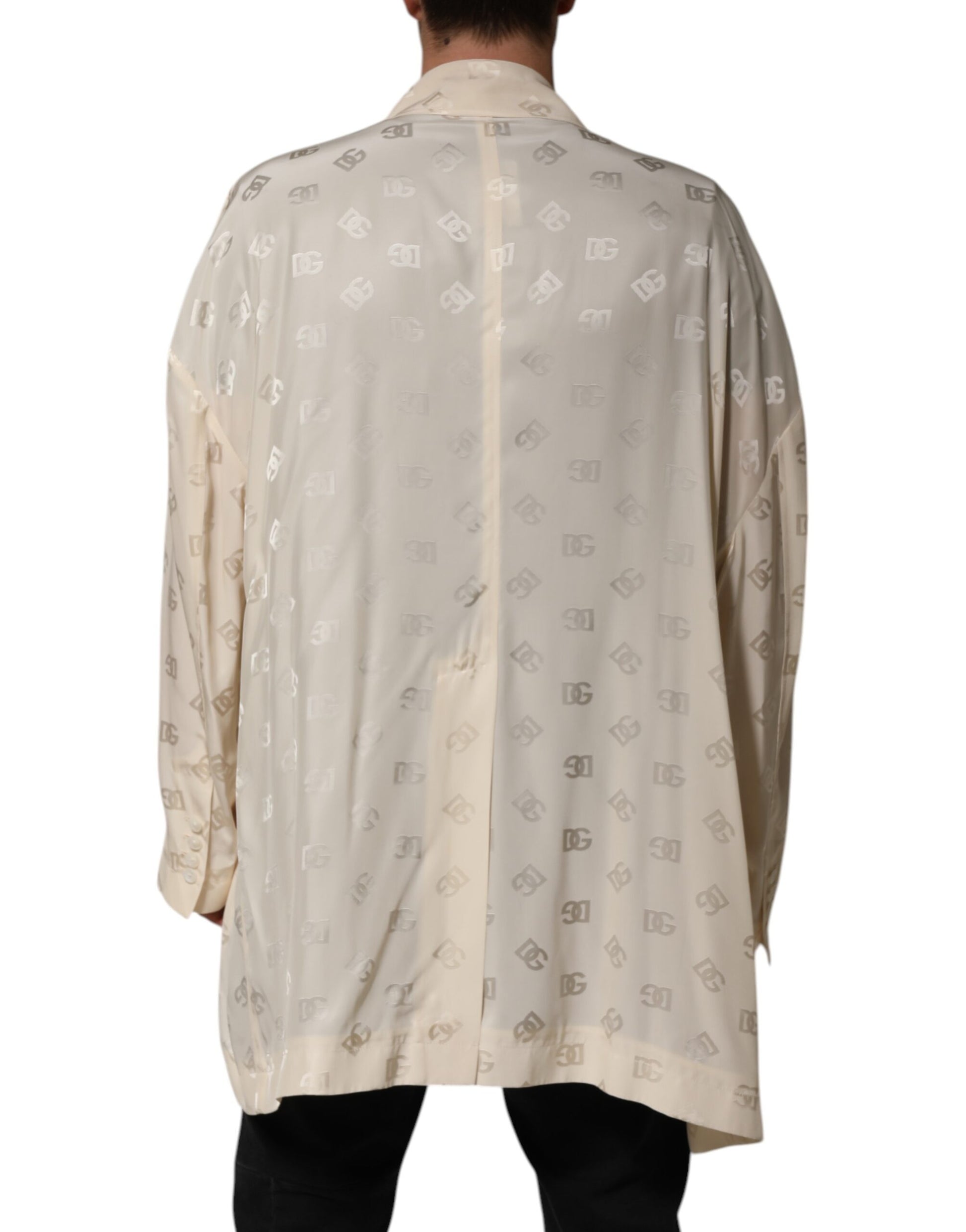 Dolce & Gabbana Beige Coat for Men side view