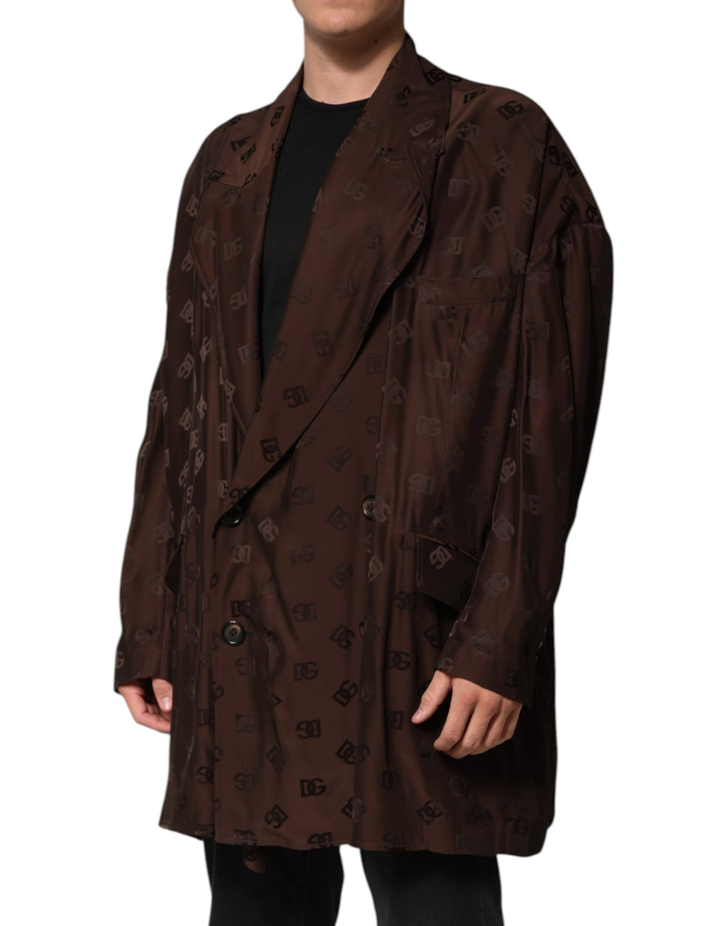 Dolce & Gabbana Brown Coat for Men detail view