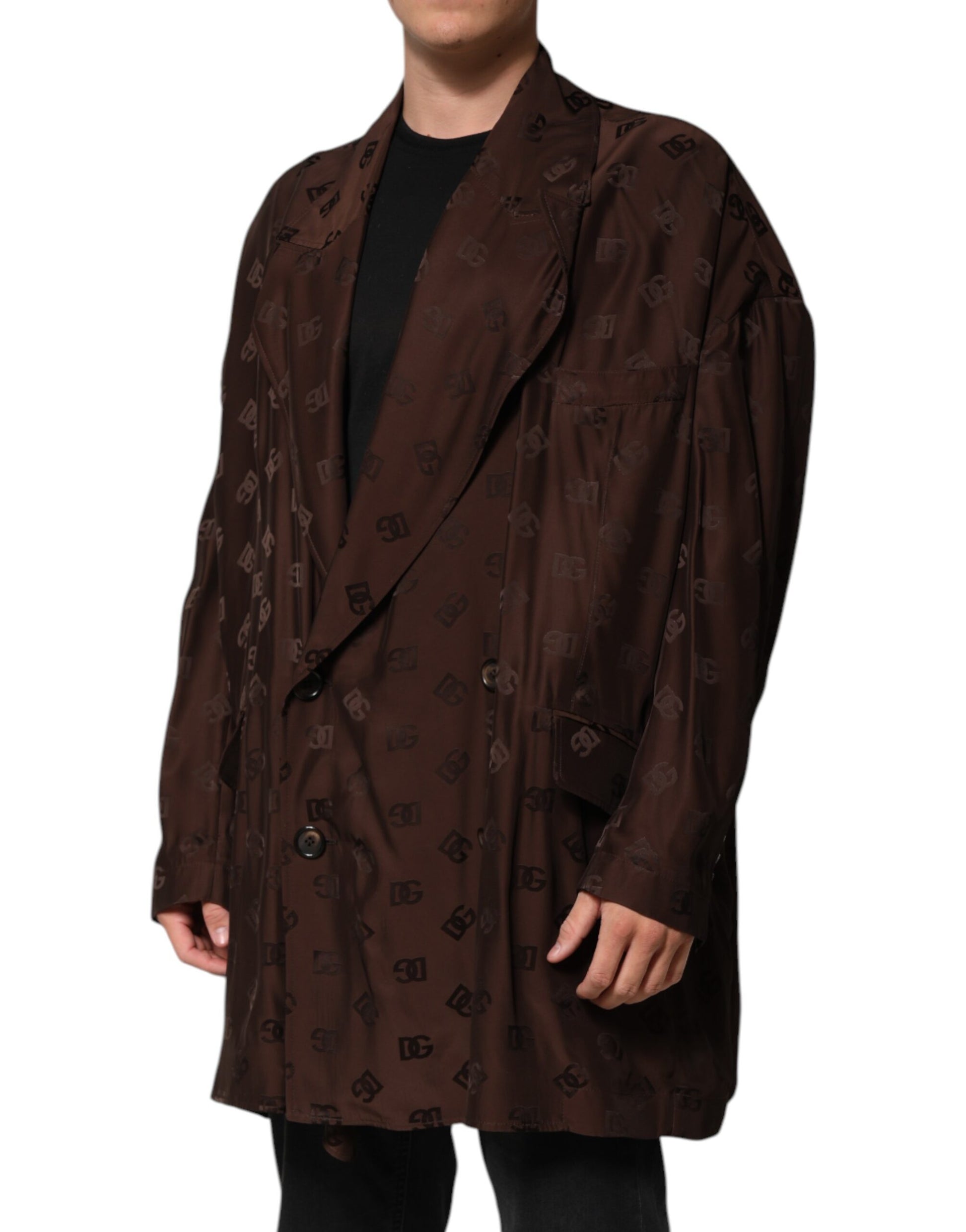 Dolce & Gabbana Brown Coat for Men detail view