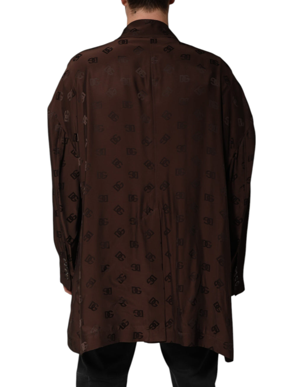 Dolce & Gabbana Brown Coat for Men side view