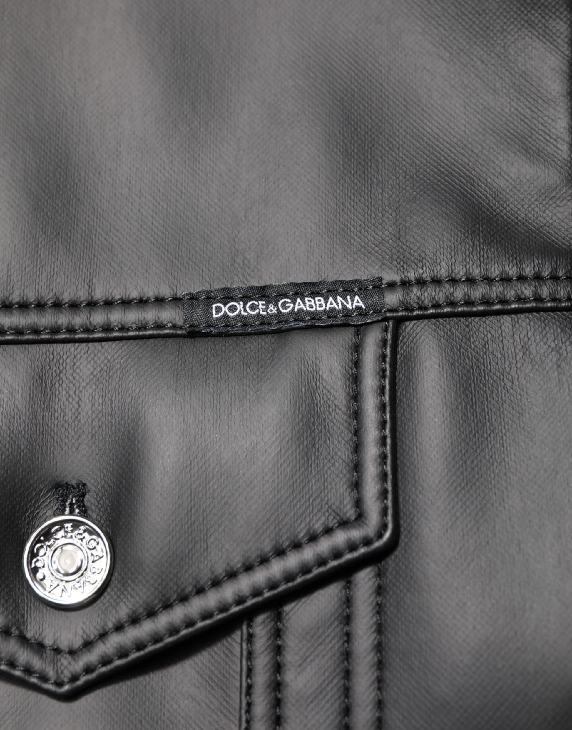 Dolce & Gabbana Black Biker Jackets for Men additional view