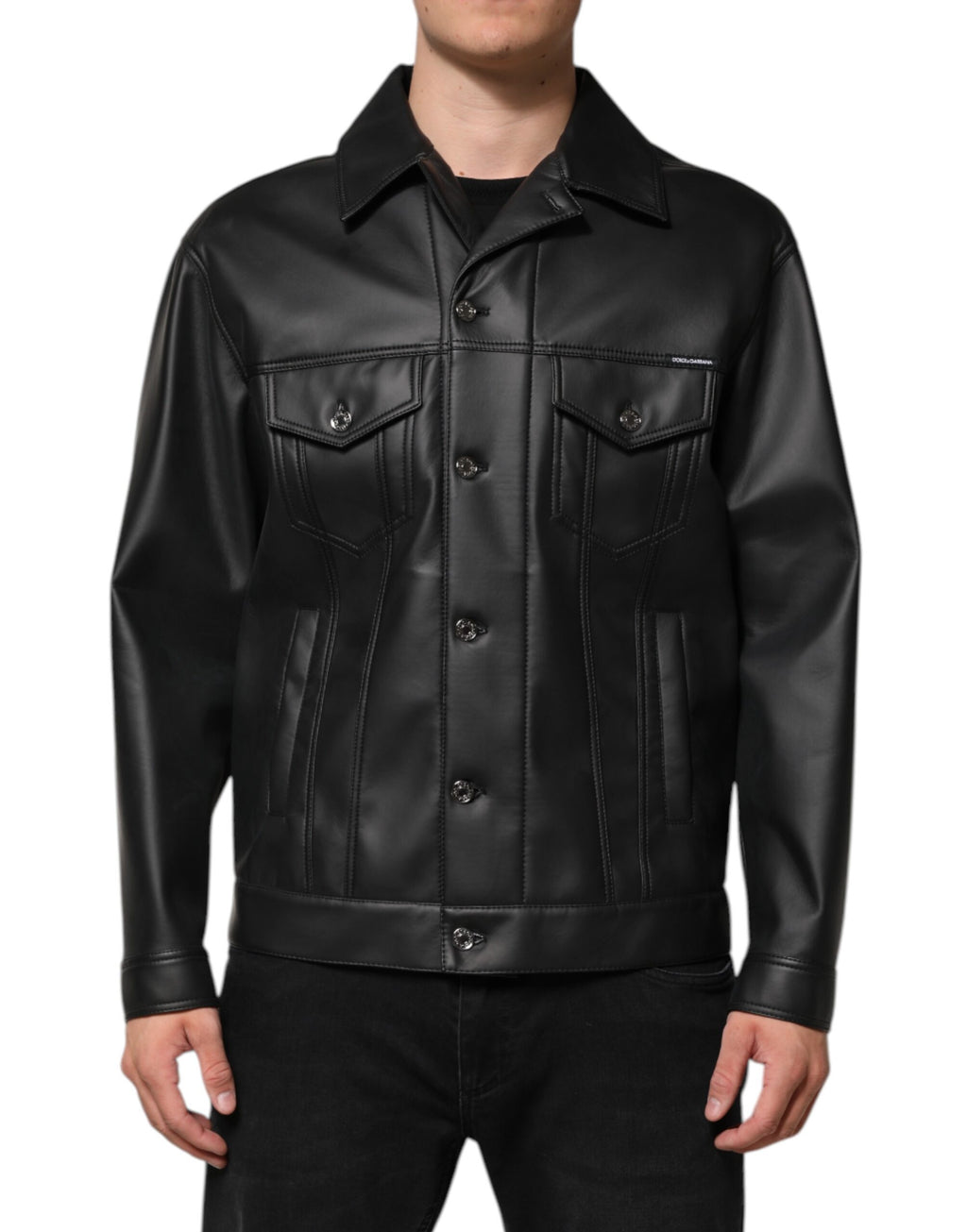 Dolce & Gabbana Black Biker Jackets for Men
