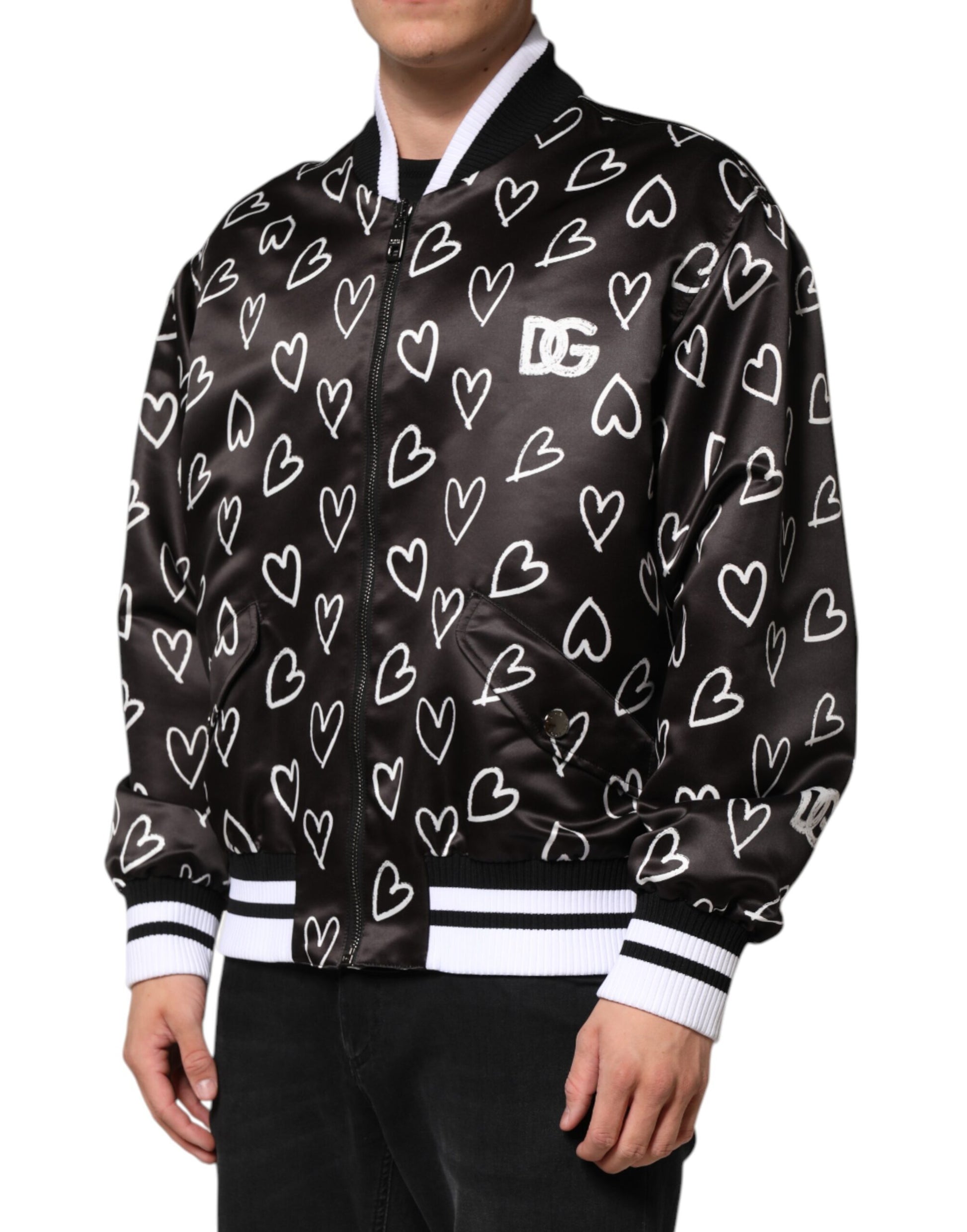Dolce & Gabbana Black Bomber for Men detail view
