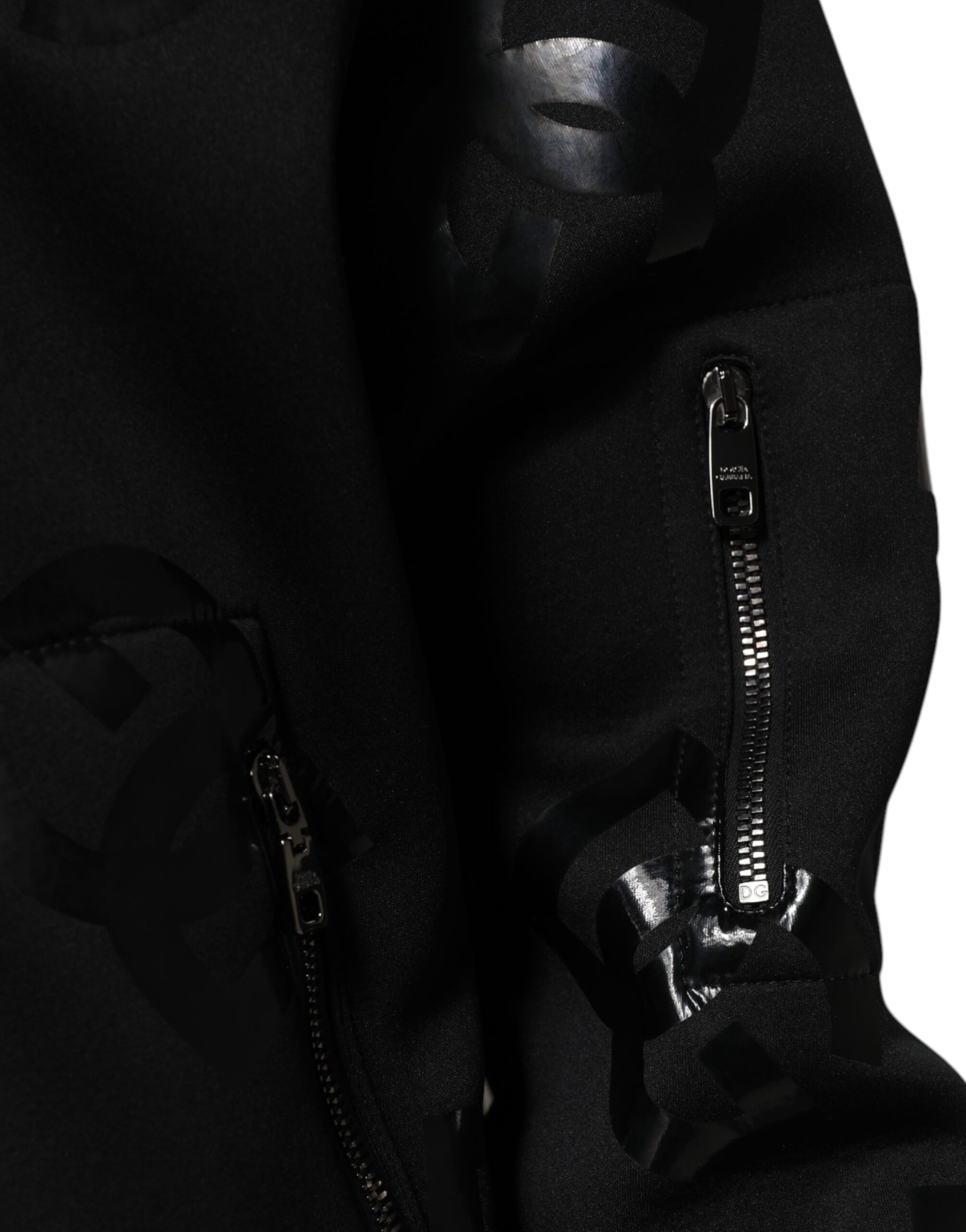 Bomber pour homme Dolce & Gabbana en laine noire avec logo DG Mania
