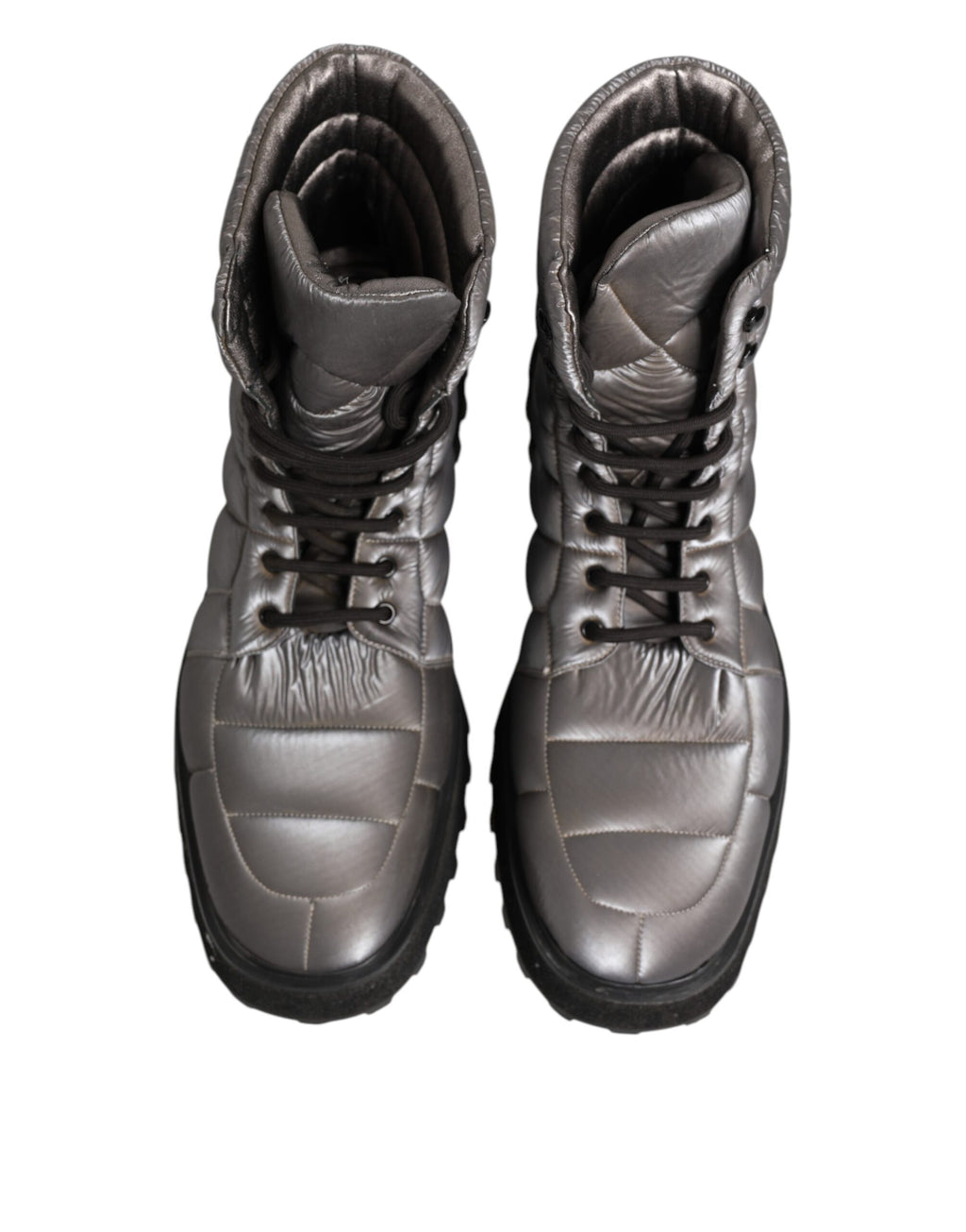 Dolce & Gabbana Silver Lace Up Boots for Men detail view