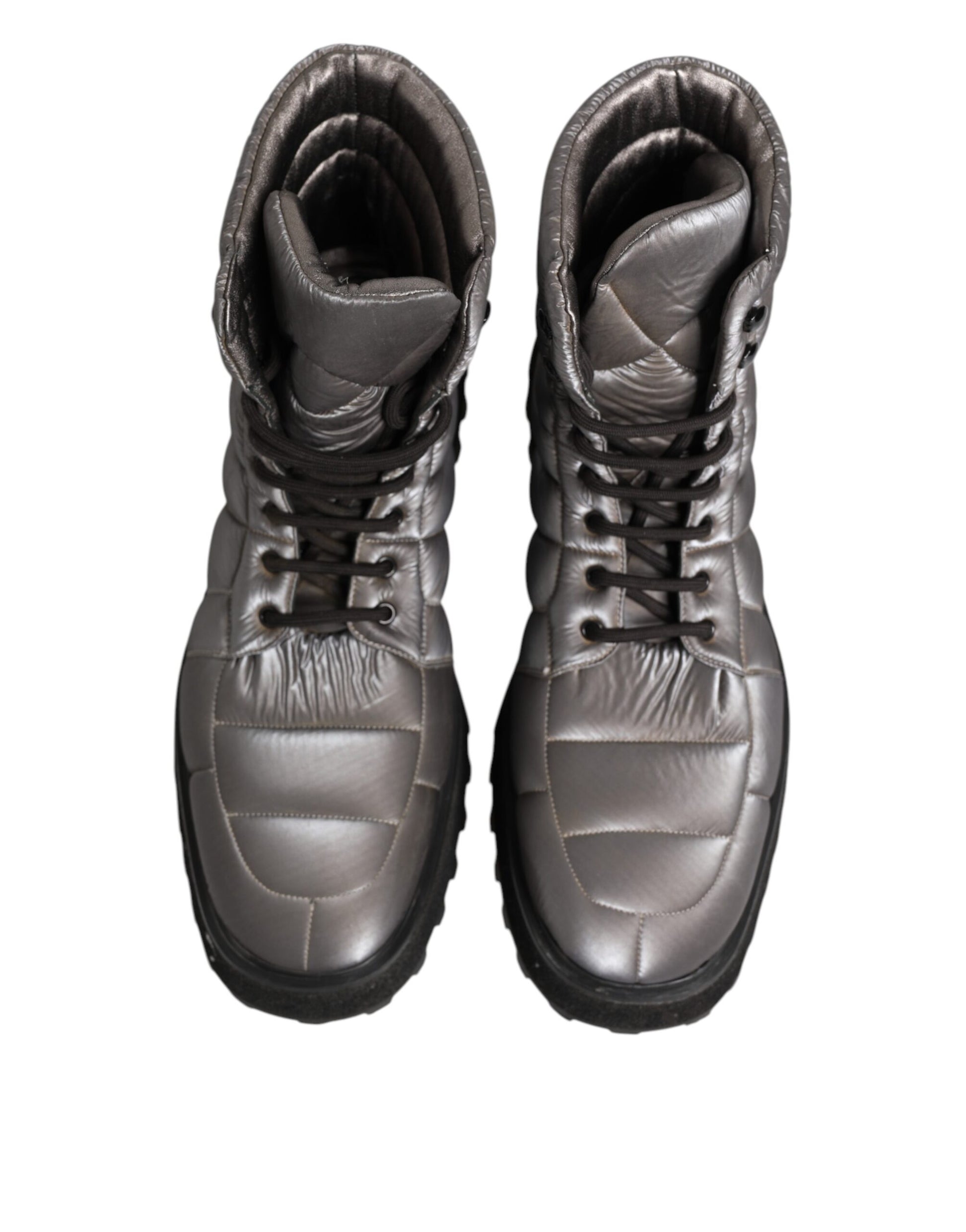Dolce & Gabbana Silver Lace Up Boots for Men detail view